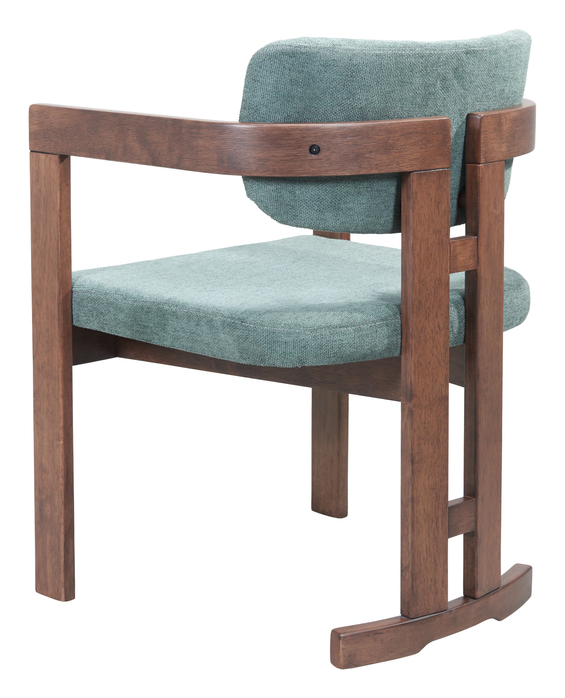Poly Moss Gray & Walnut Dining Chair - Ornate Home