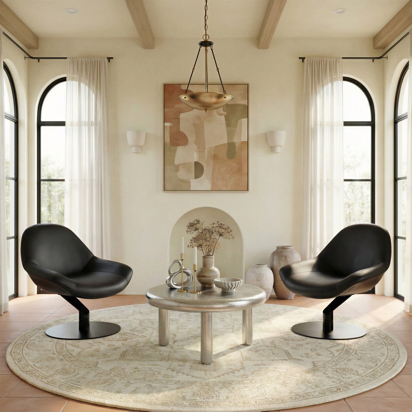 Poole Black Accent Chair - Ornate Home