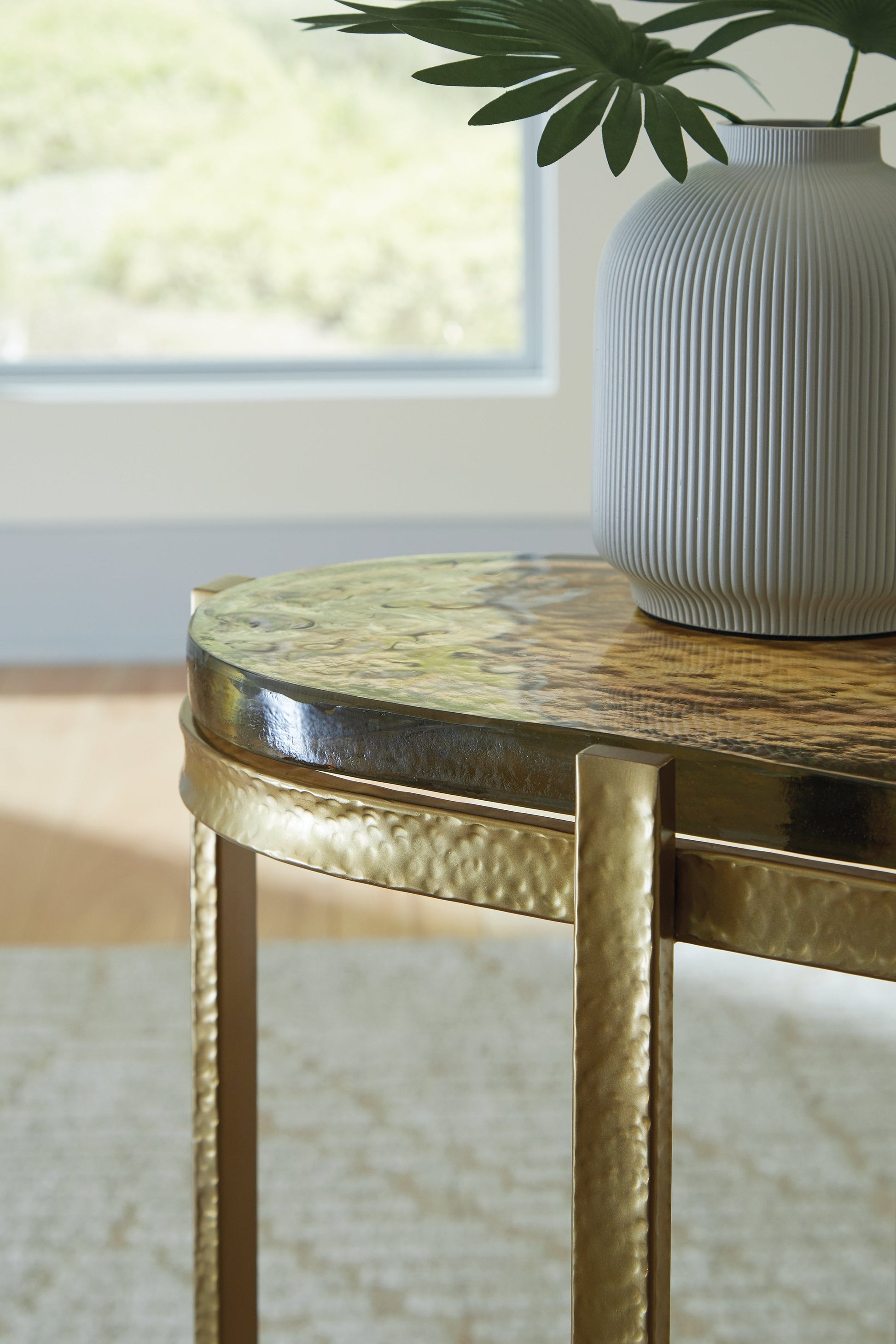 Porterville Gold Accent Table- Viva Furn