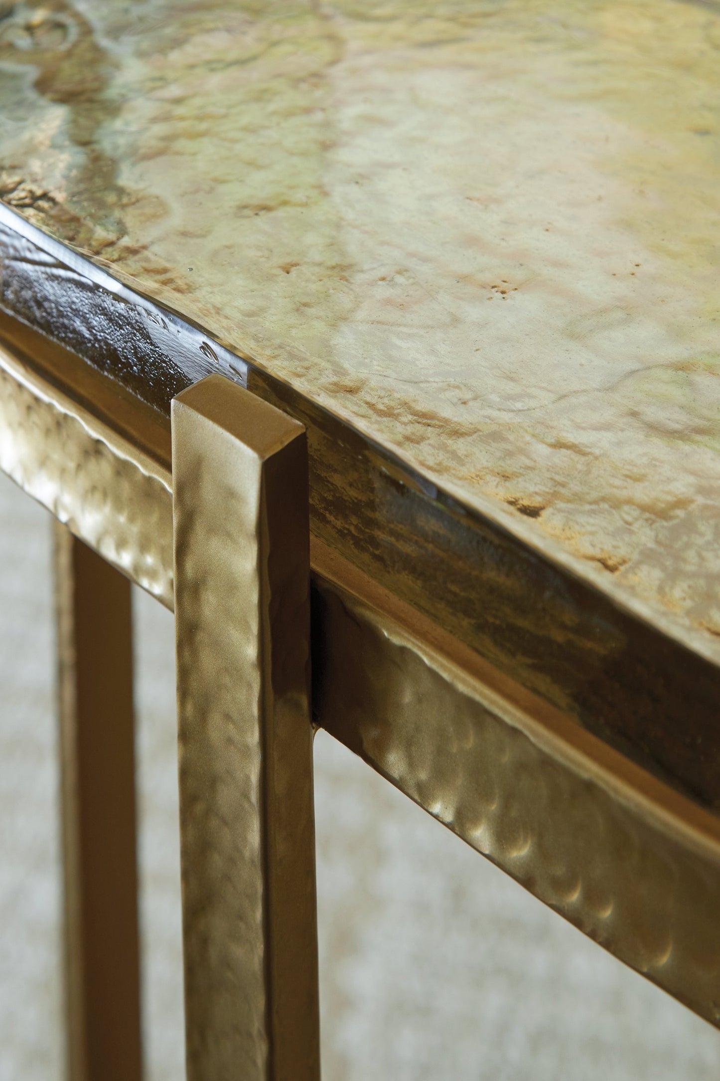 Porterville Gold Accent Table- Viva Furn