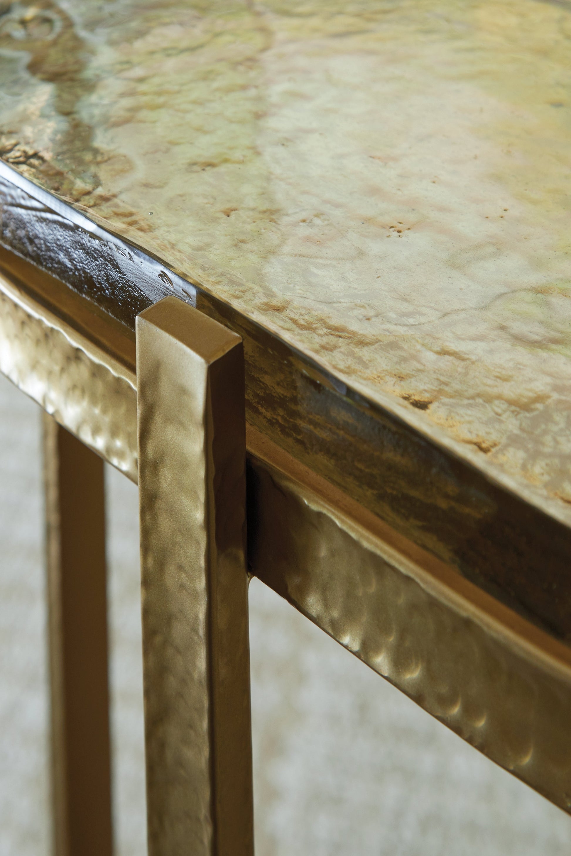 Porterville Gold Accent Table- Viva Furn