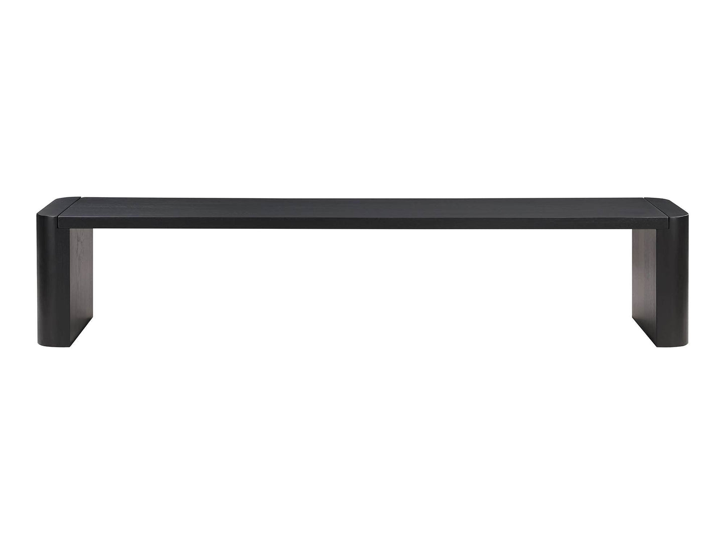 Post Black Large Dining Bench - Ornate Home