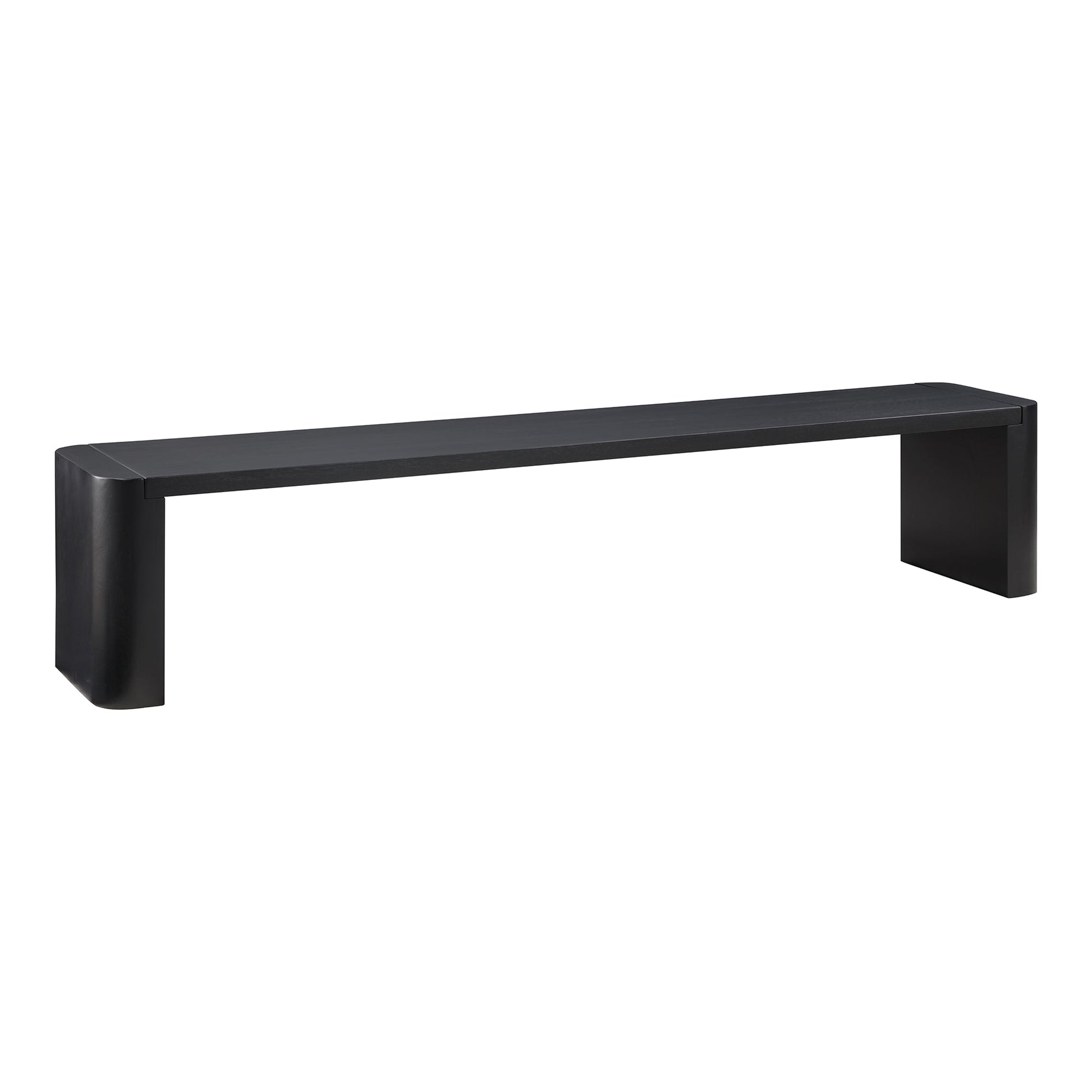 Post Black Large Dining Bench - Ornate Home