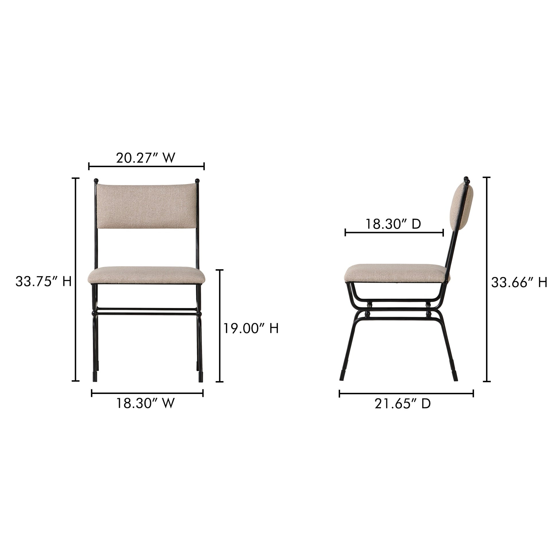 Posta Beige Dining Chair - Ornate Home