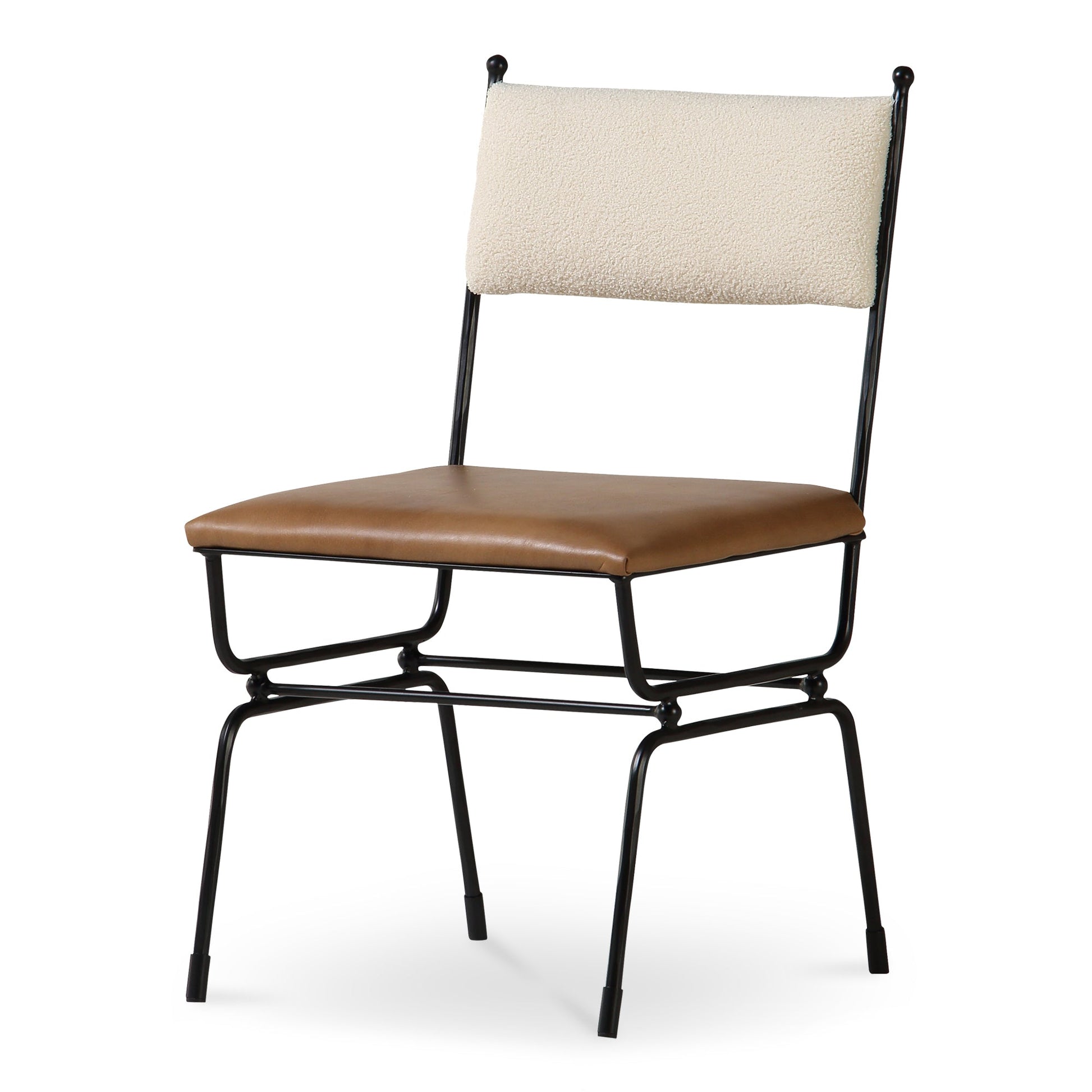 Posta Brown Leather Dining Chair - Ornate Home