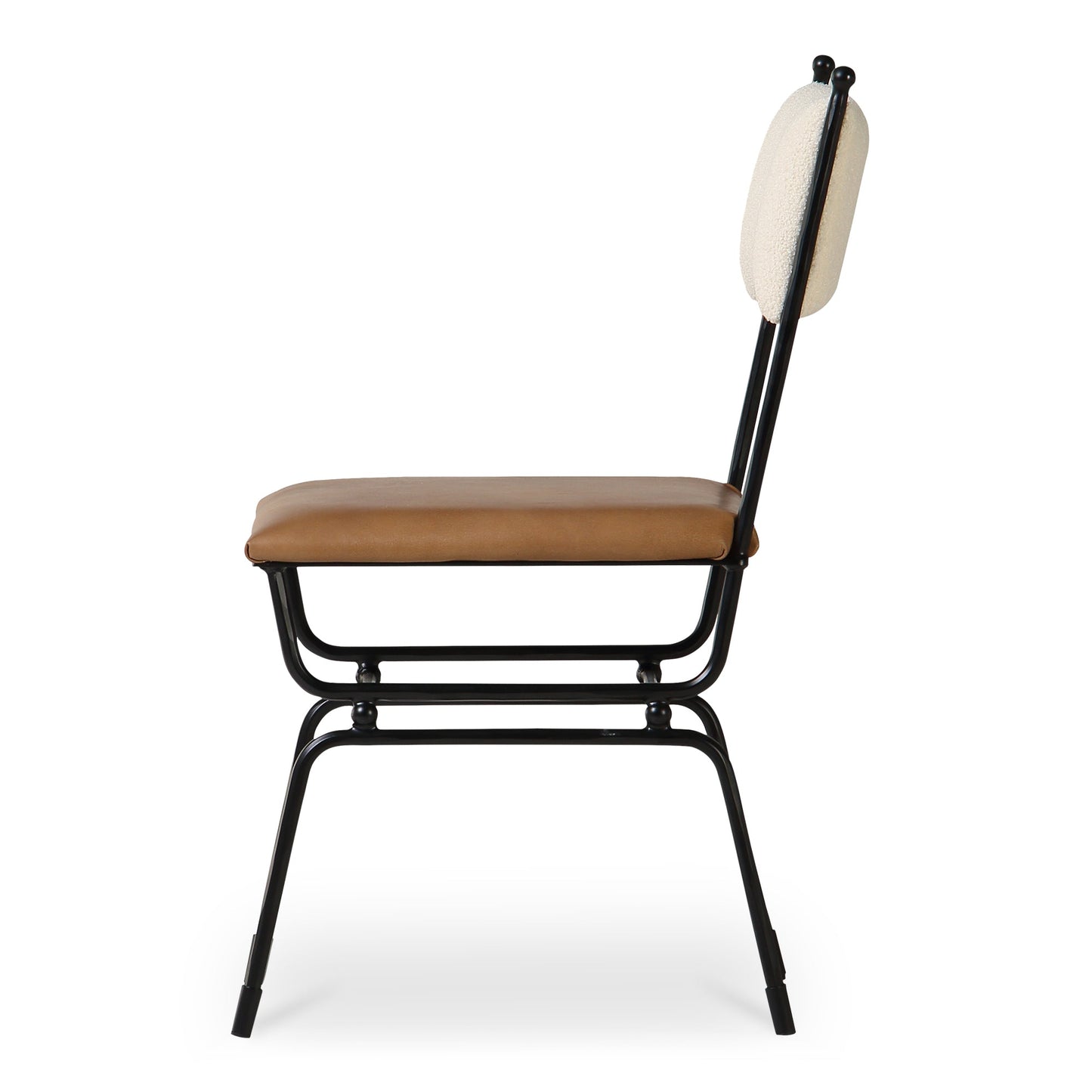 Posta Brown Leather Dining Chair - Ornate Home