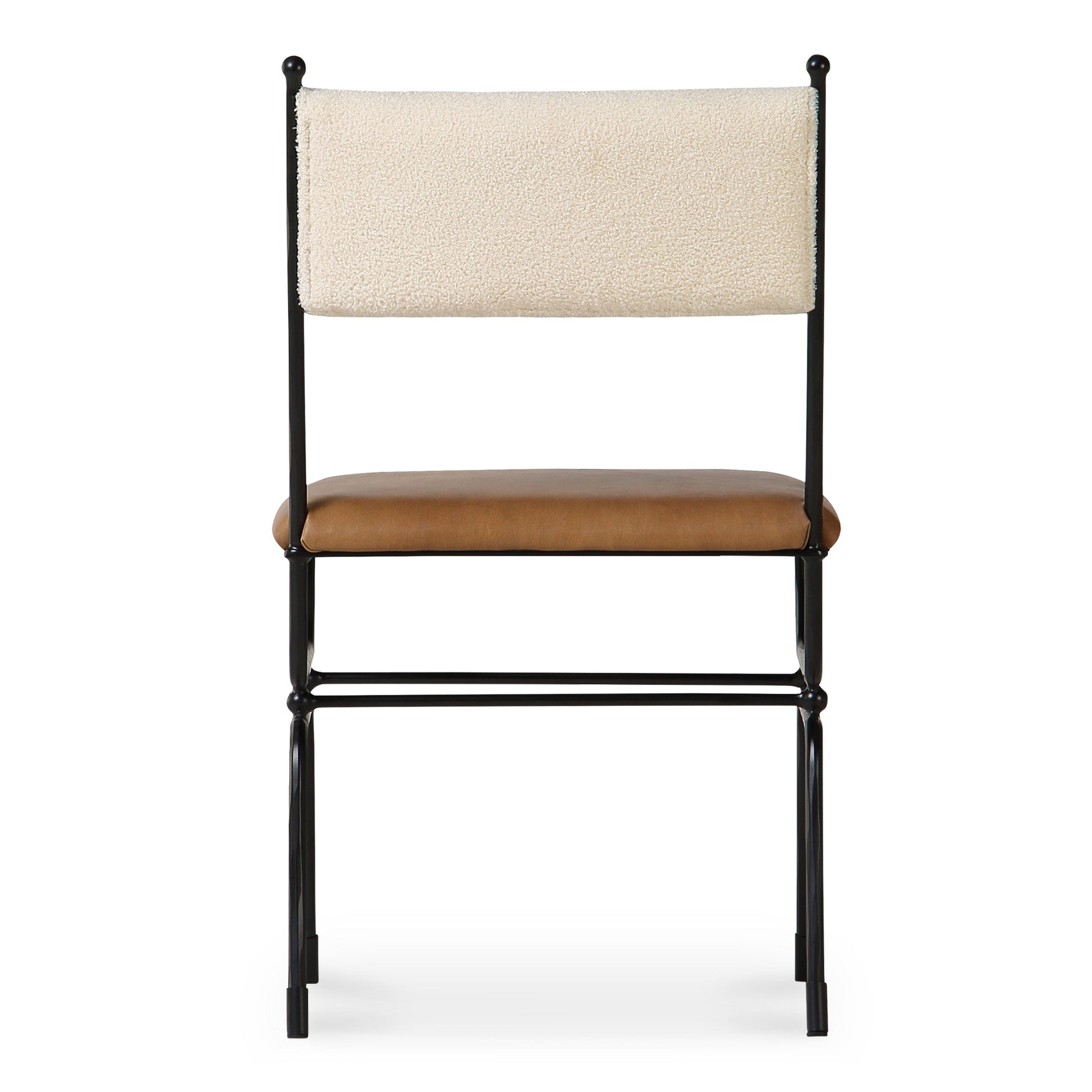 Posta Brown Leather Dining Chair - Ornate Home