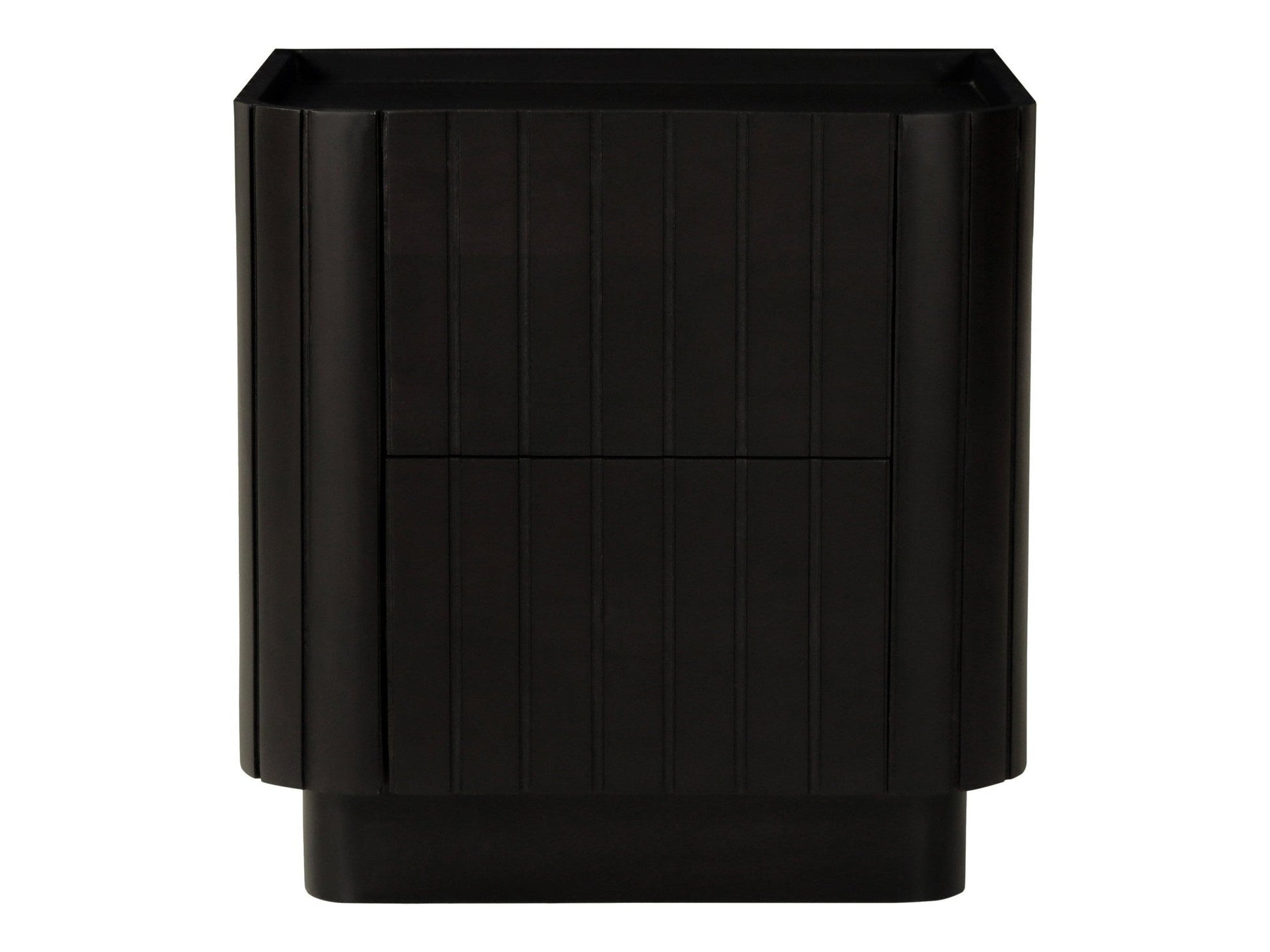 Povera Black Nightstand - Ornate Home
