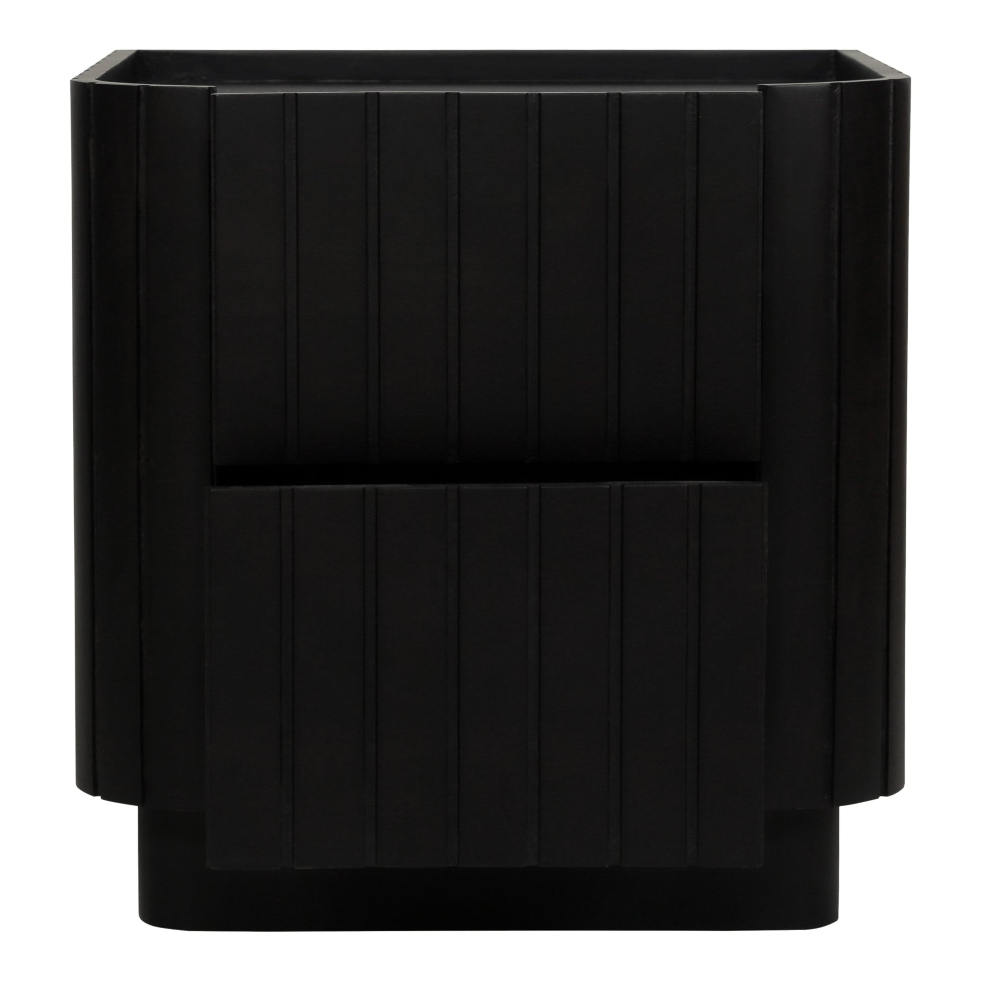 Povera Black Nightstand - Ornate Home