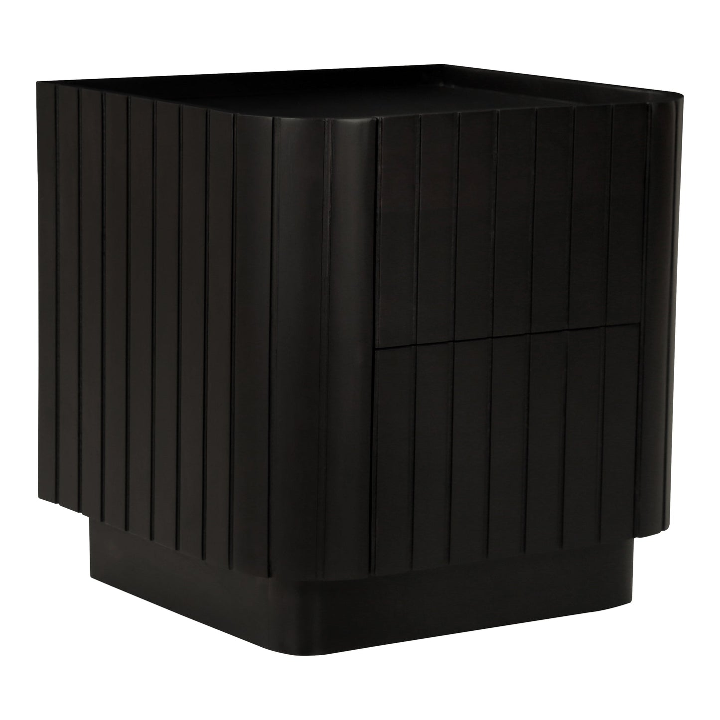 Povera Black Nightstand - Ornate Home
