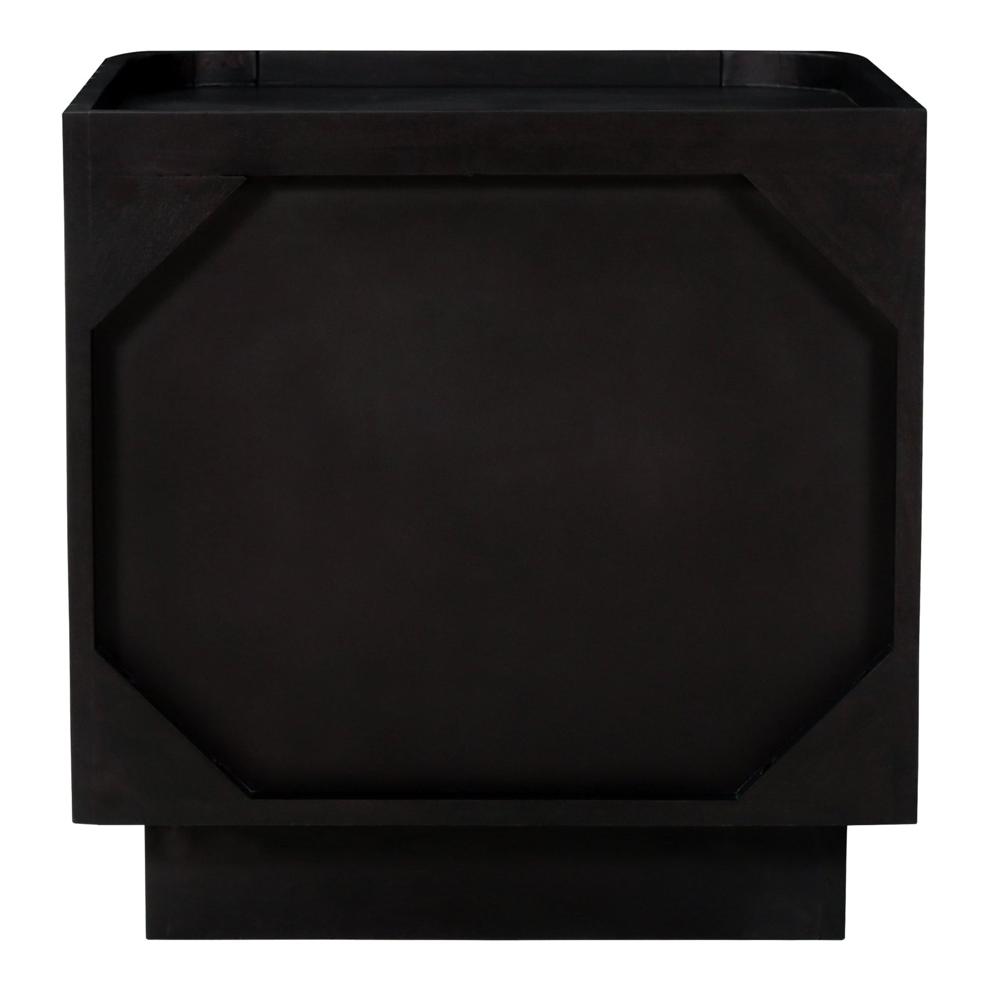 Povera Black Nightstand - Ornate Home