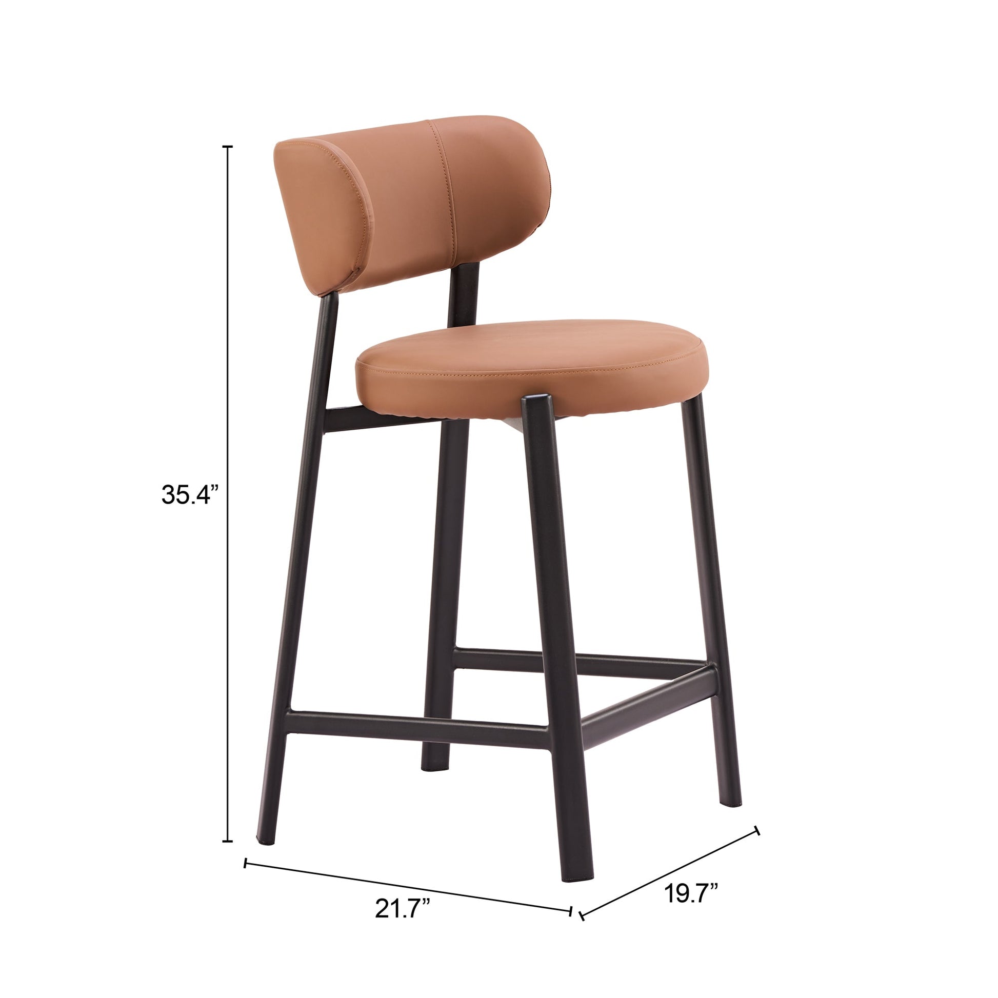 Prairie Brown Counter Stool (Set of 2) - Ornate Home
