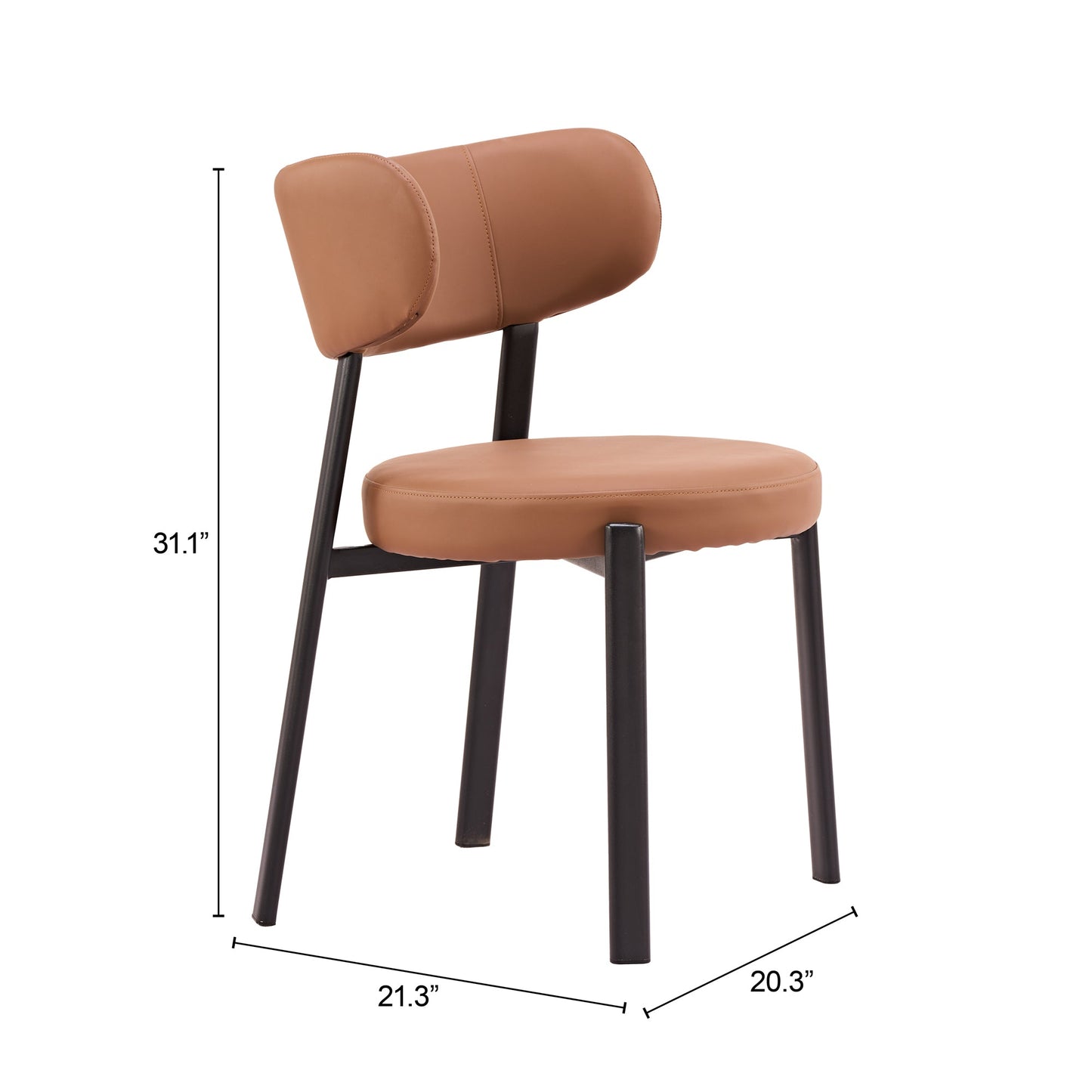 Prairie Brown Dining Chair (Set of 2) - Ornate Home