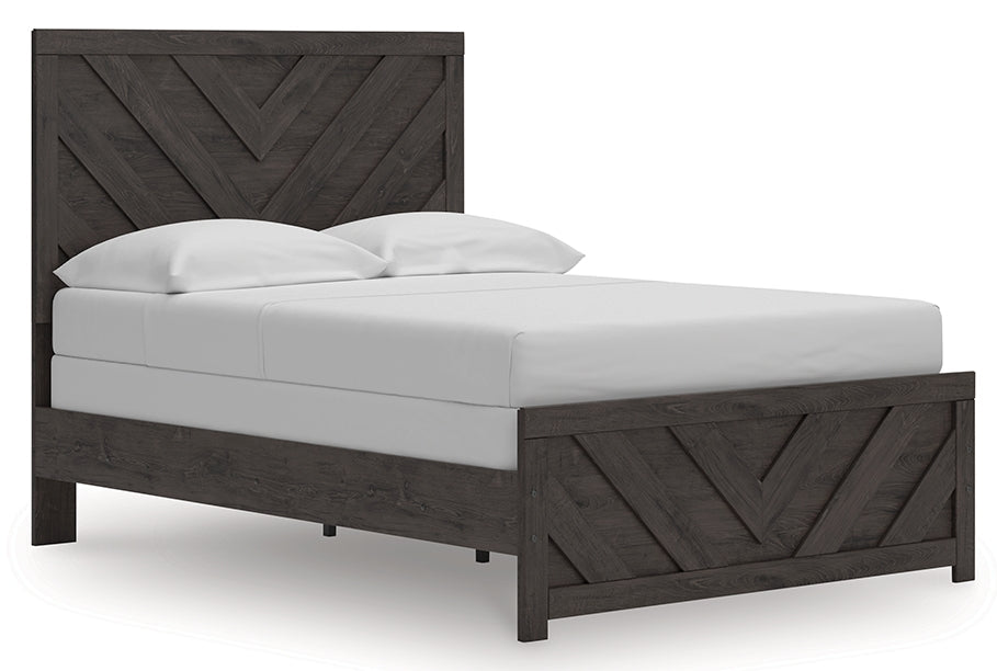 Prendonea Charcoal Full Panel Youth Bed- Viva Furn