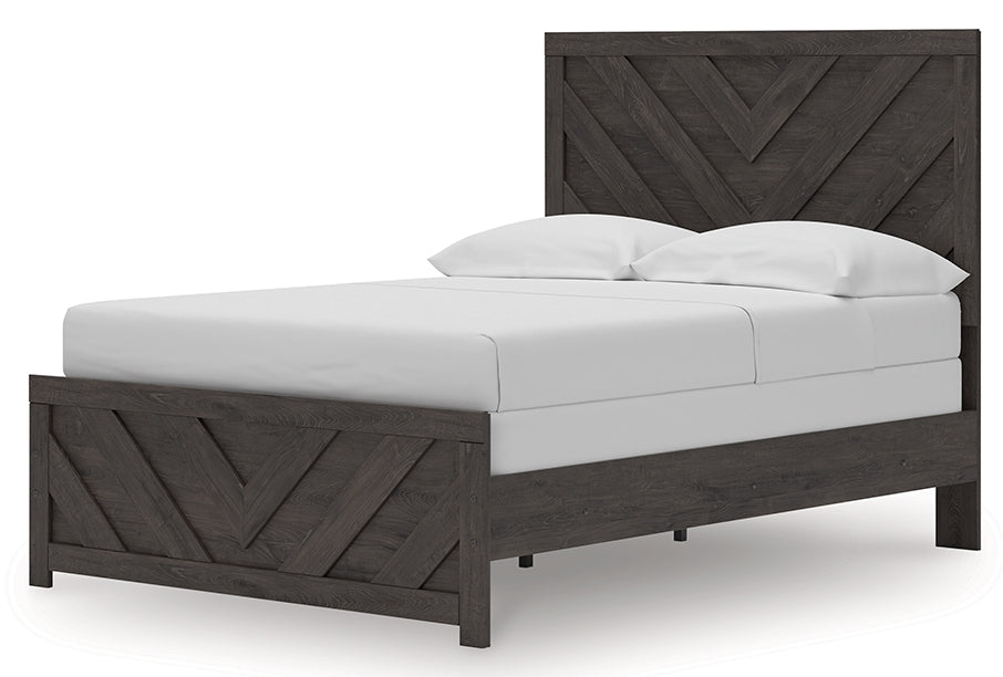 Prendonea Charcoal Full Panel Youth Bed- Viva Furn