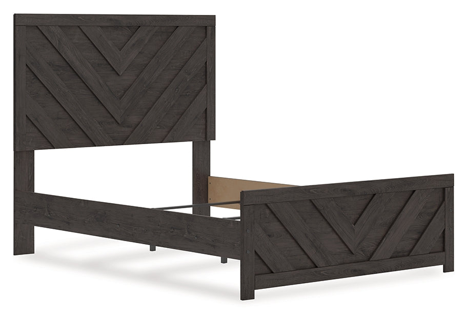 Prendonea Charcoal Full Panel Youth Bed- Viva Furn