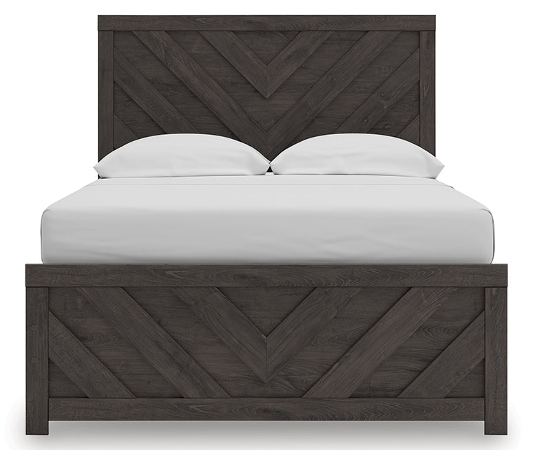 Prendonea Charcoal Full Panel Youth Bed- Viva Furn