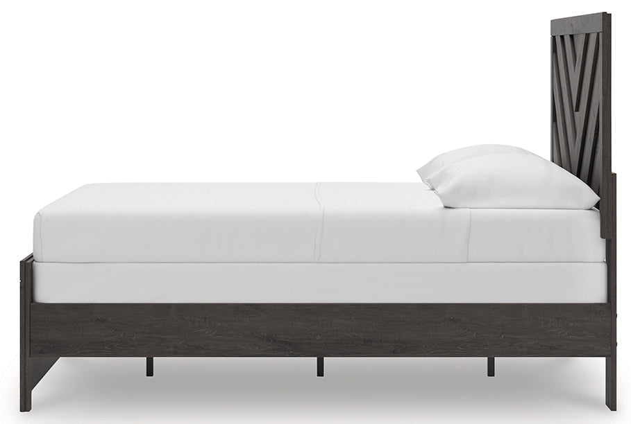 Prendonea Charcoal Full Panel Youth Bed- Viva Furn