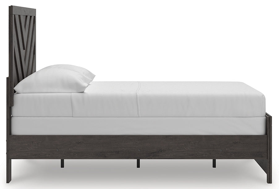 Prendonea Charcoal Full Panel Youth Bed- Viva Furn