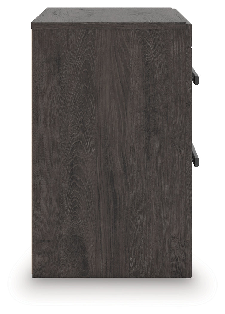 Prendonea Charcoal Nightstand- Viva Furn