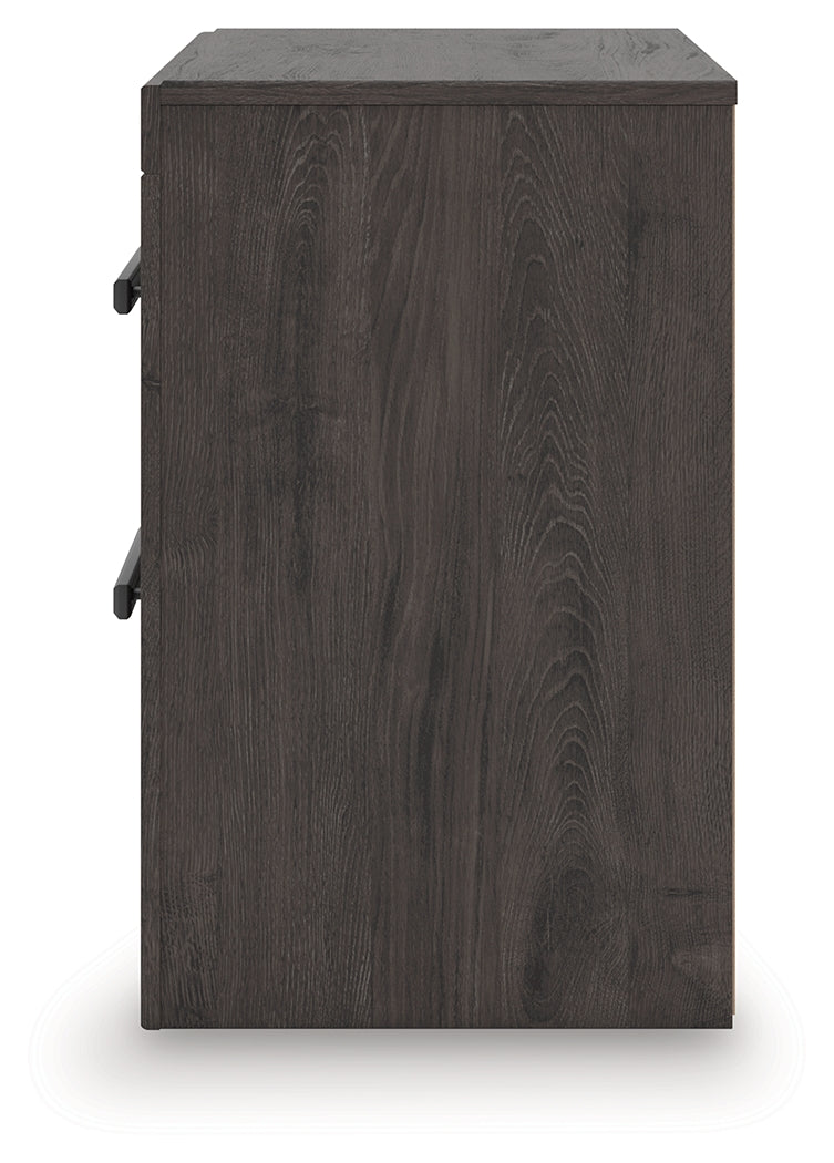 Prendonea Charcoal Nightstand- Viva Furn