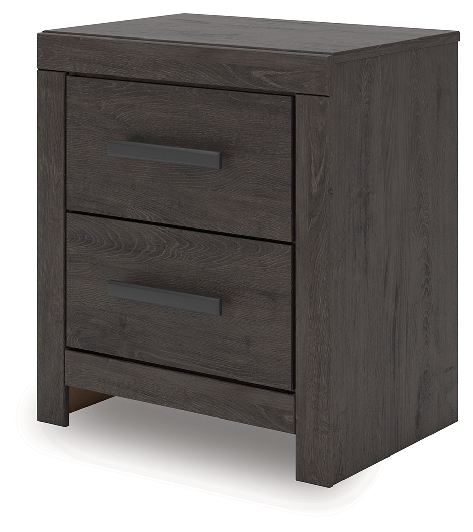 Prendonea Charcoal Nightstand- Viva Furn