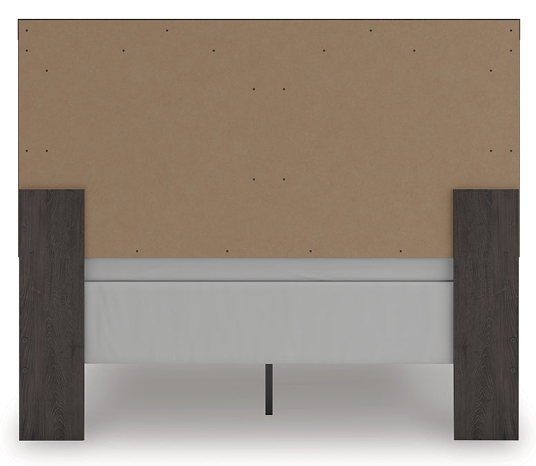 Prendonea Charcoal Queen Panel Bed- Viva Furn