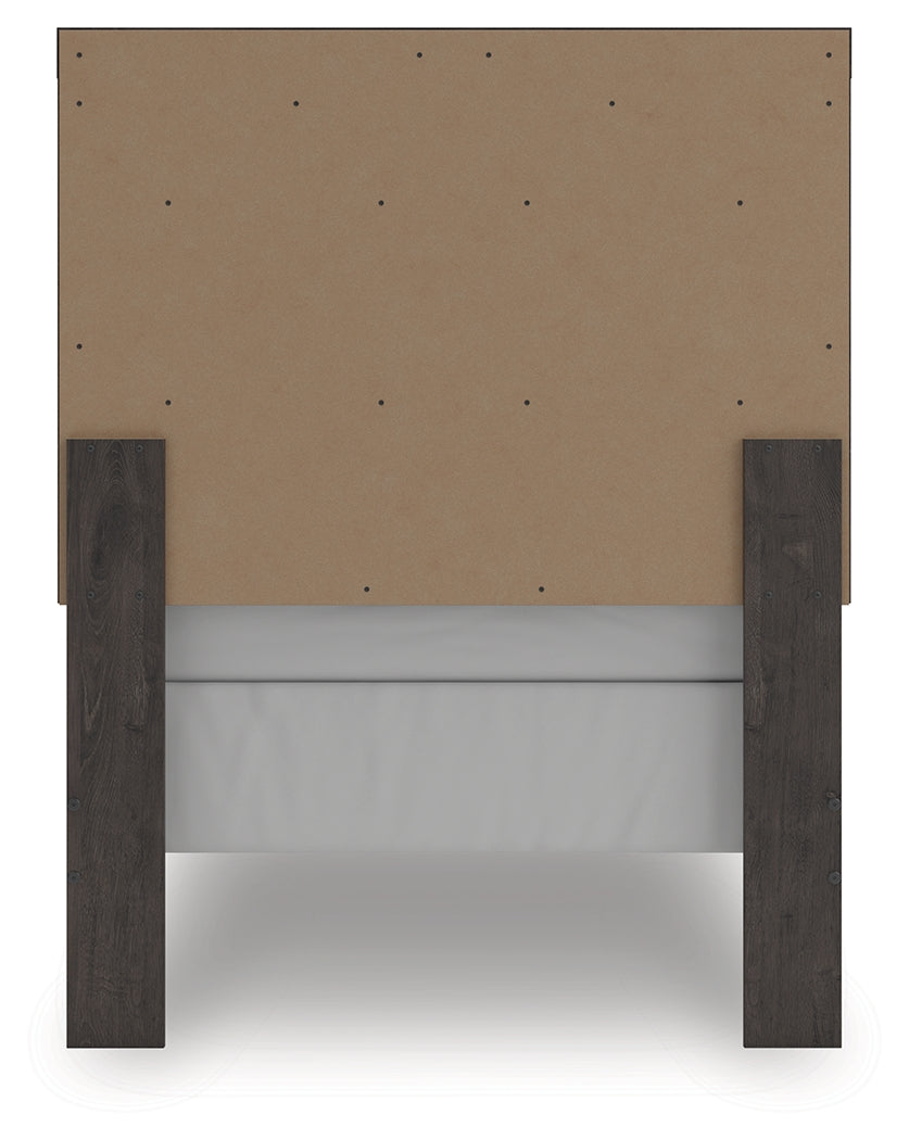 Prendonea Charcoal Twin Panel Youth Bed- Viva Furn