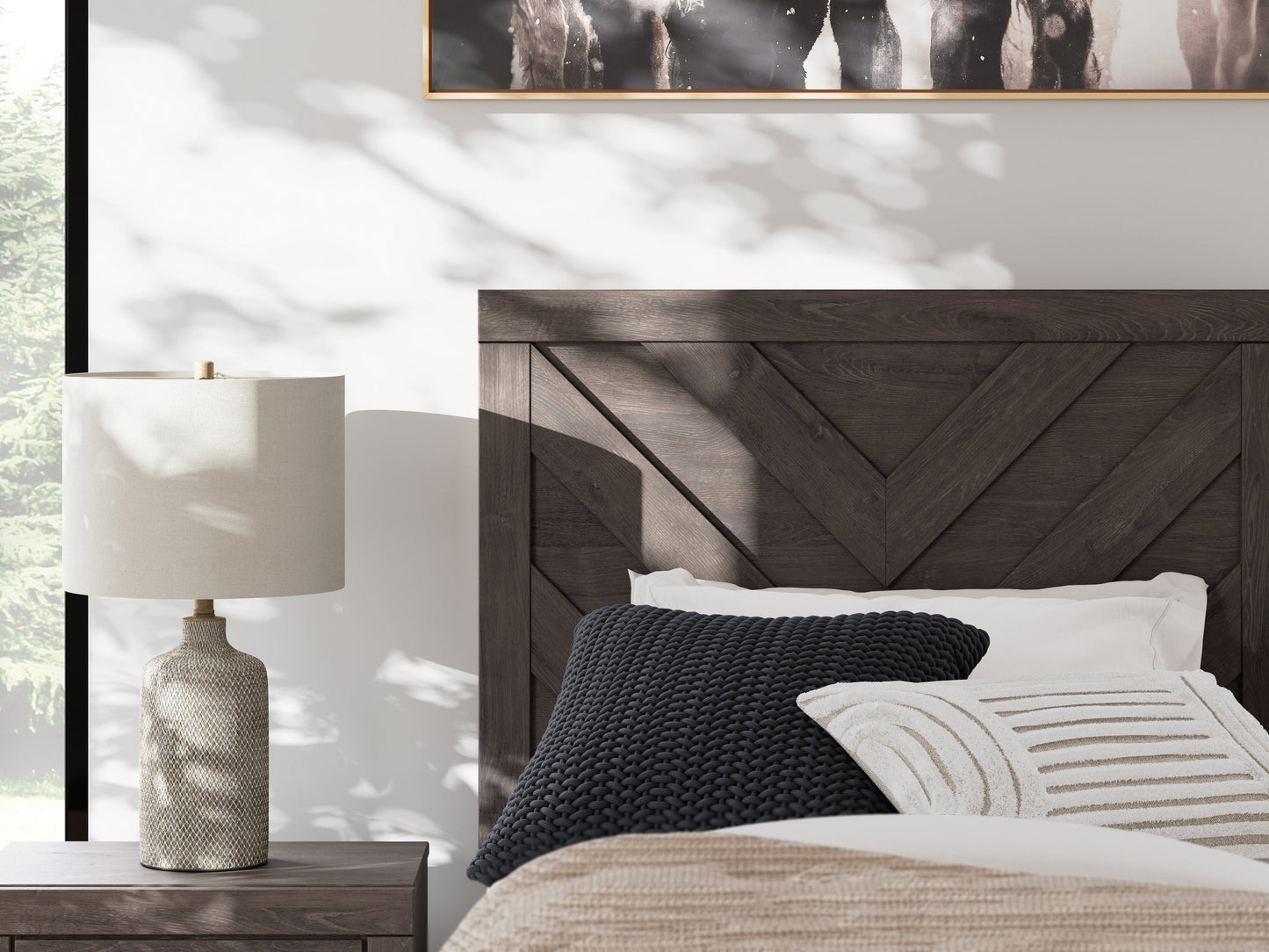 Prendonea Charcoal Twin Panel Youth Bed- Viva Furn