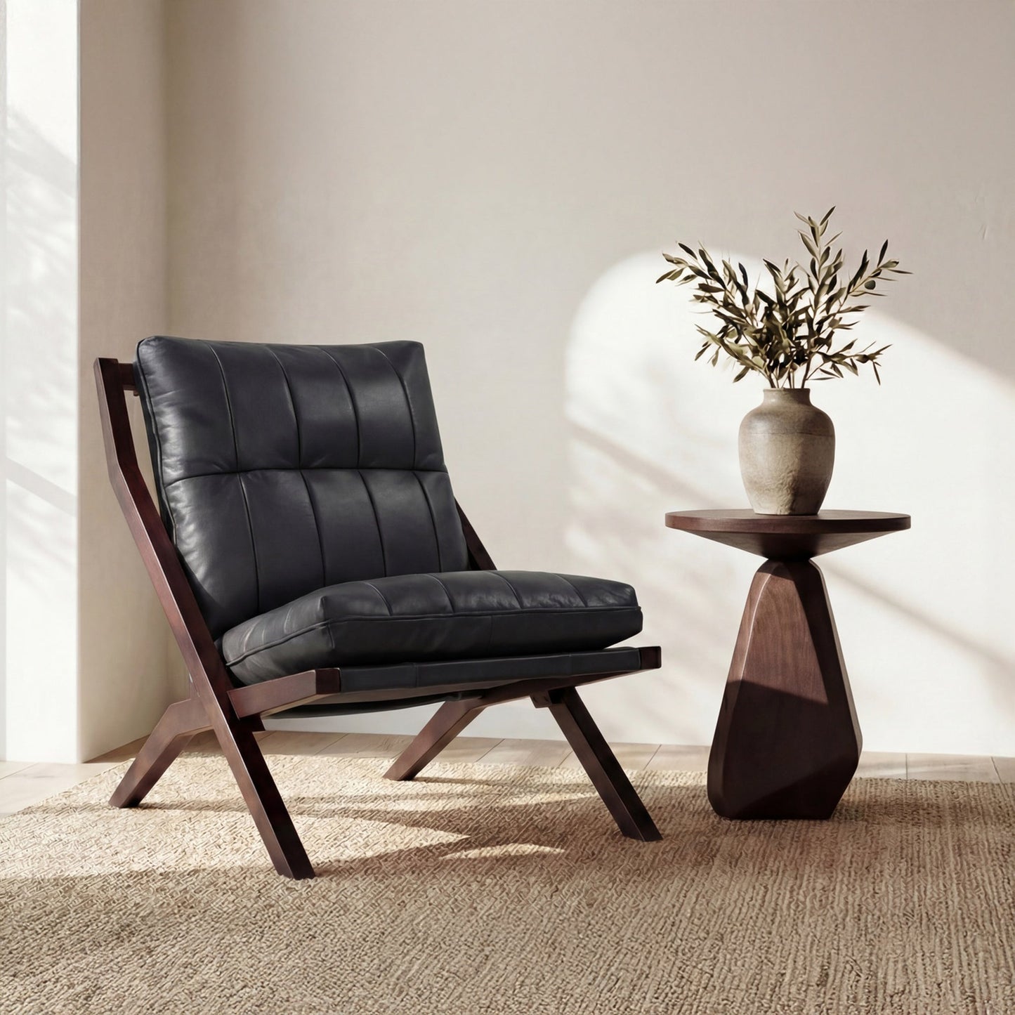 Preston Black Accent Chair - Ornate Home