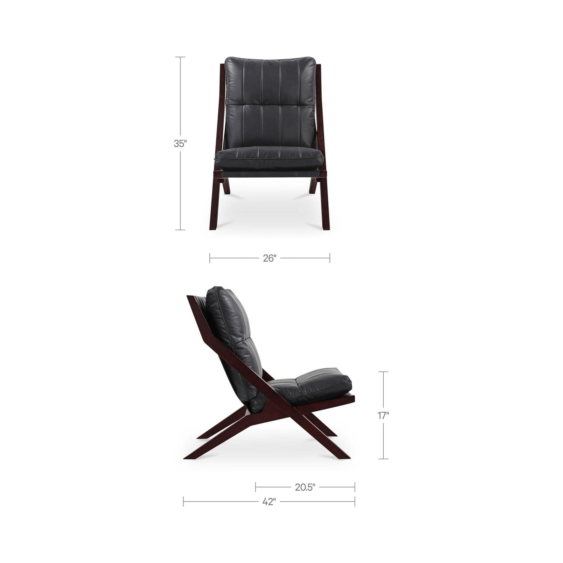 Preston Black Accent Chair - Ornate Home
