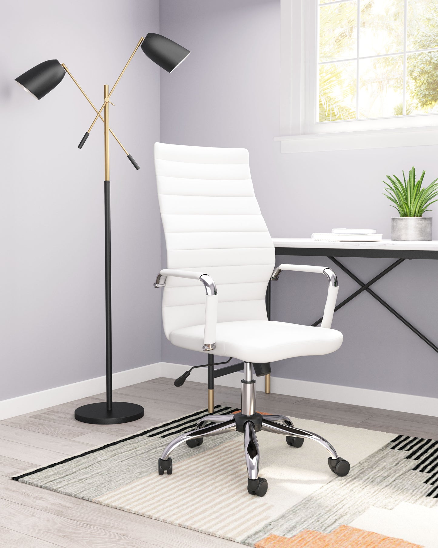 Primero White Office Chair - Ornate Home