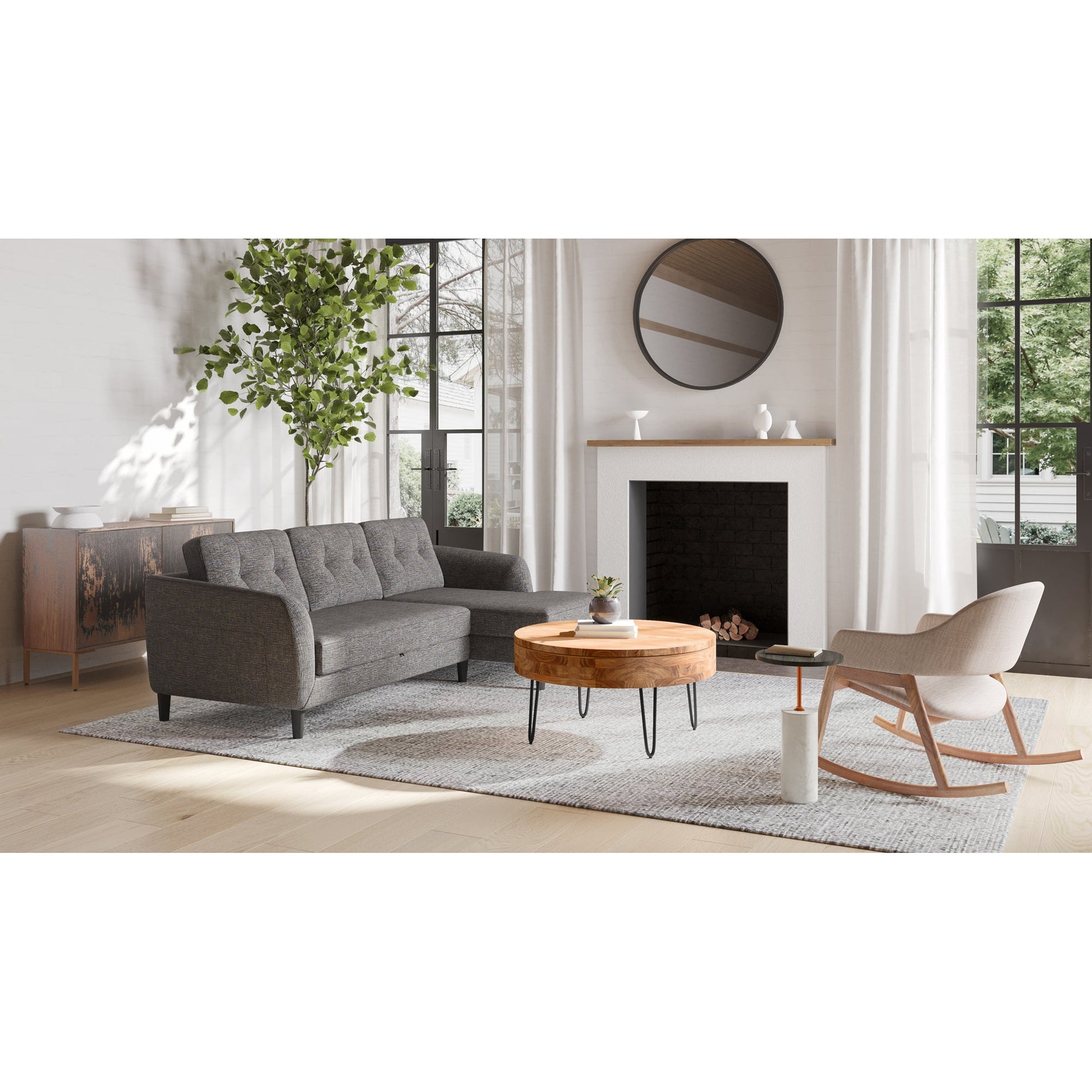Privado Natural Storage Coffee Table - Ornate Home