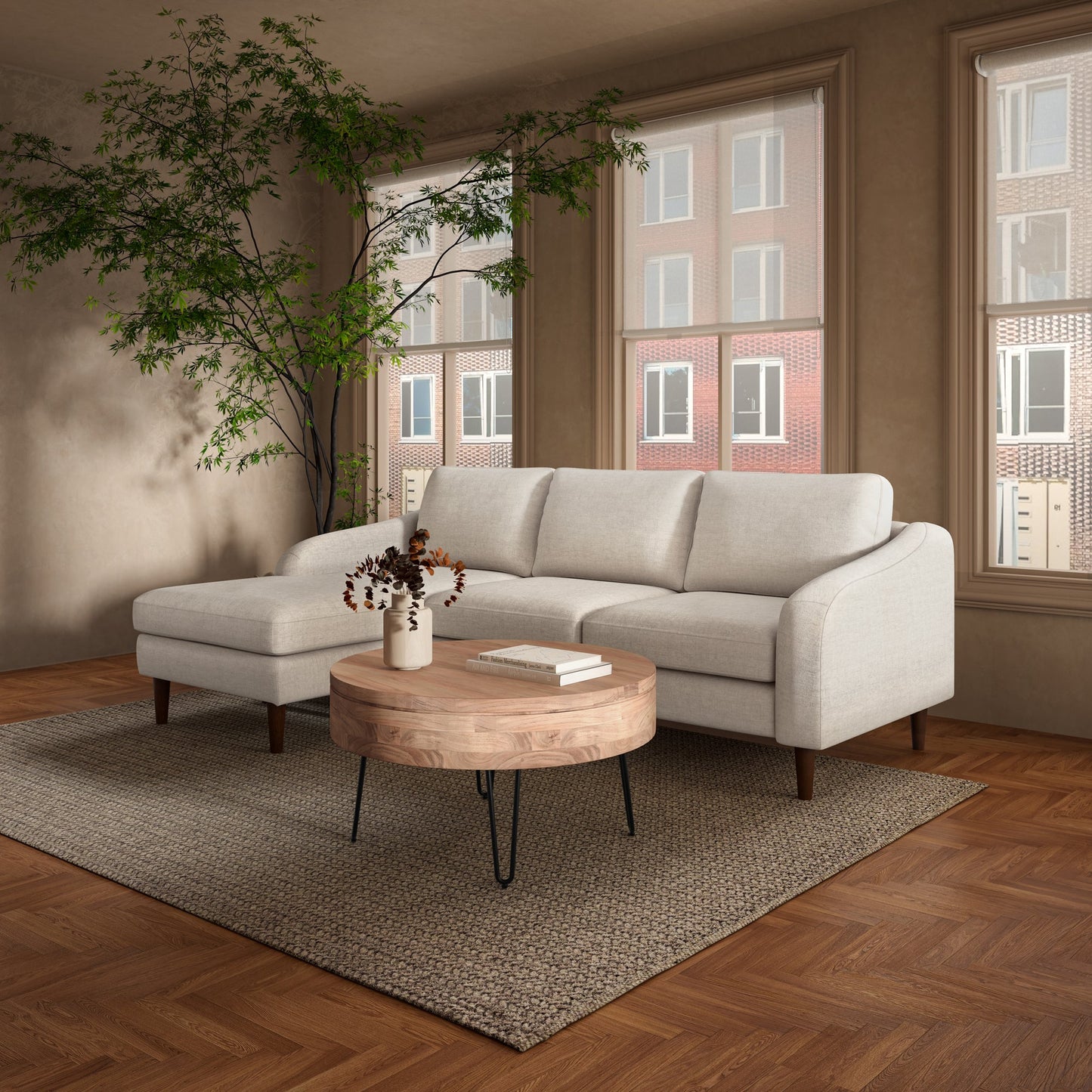 Privado Natural Storage Coffee Table - Ornate Home