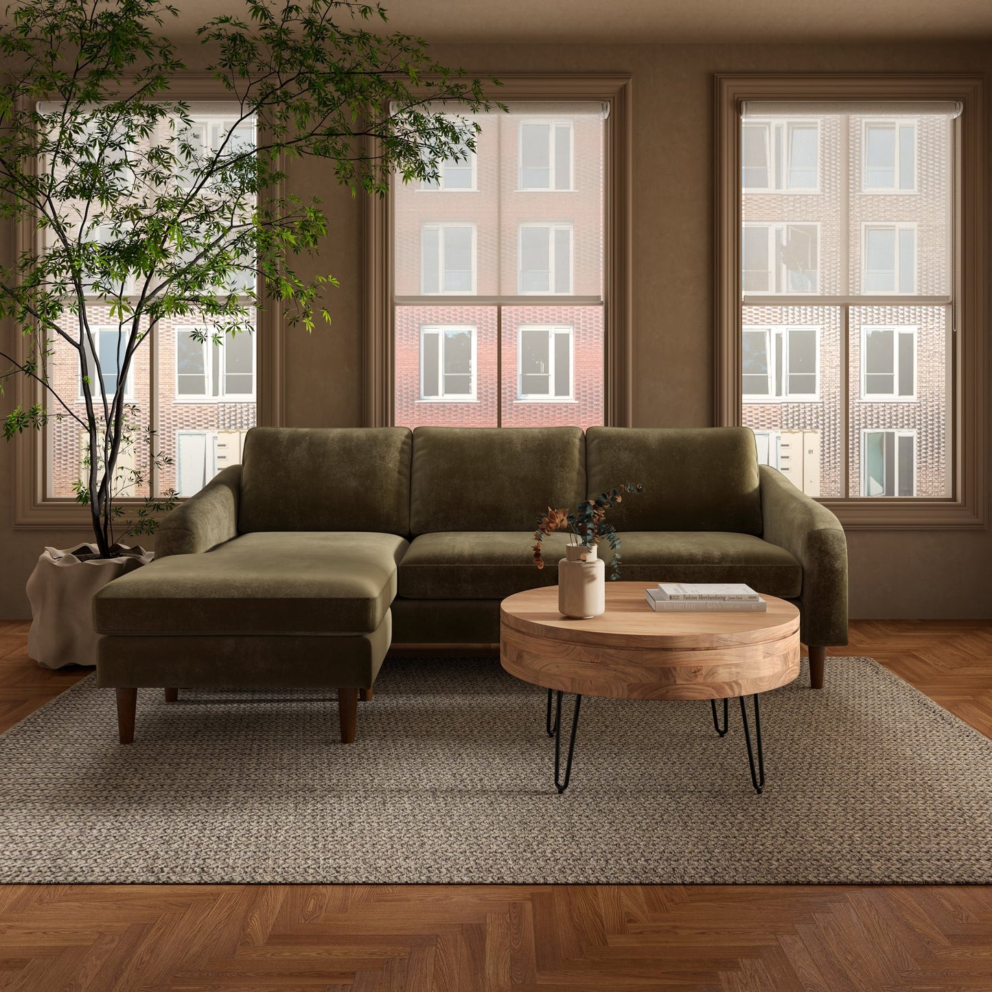 Privado Natural Storage Coffee Table - Ornate Home