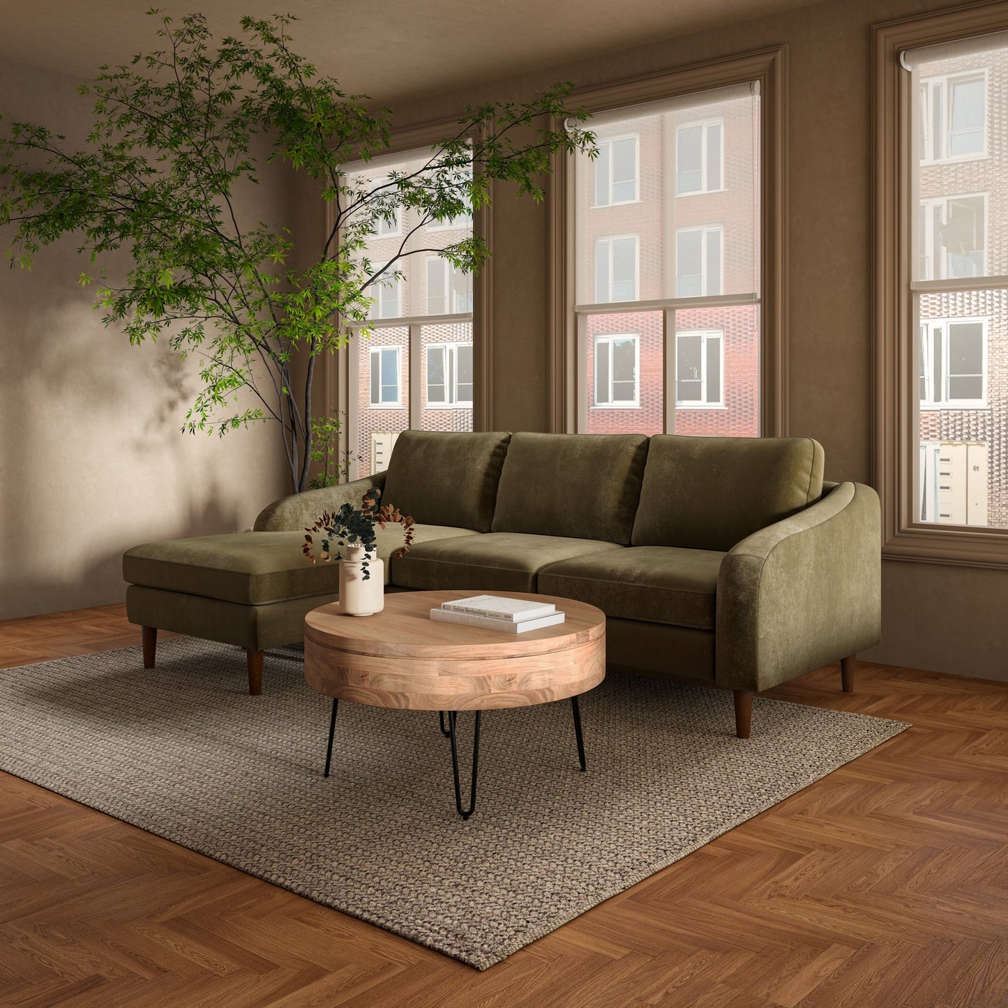 Privado Natural Storage Coffee Table - Ornate Home