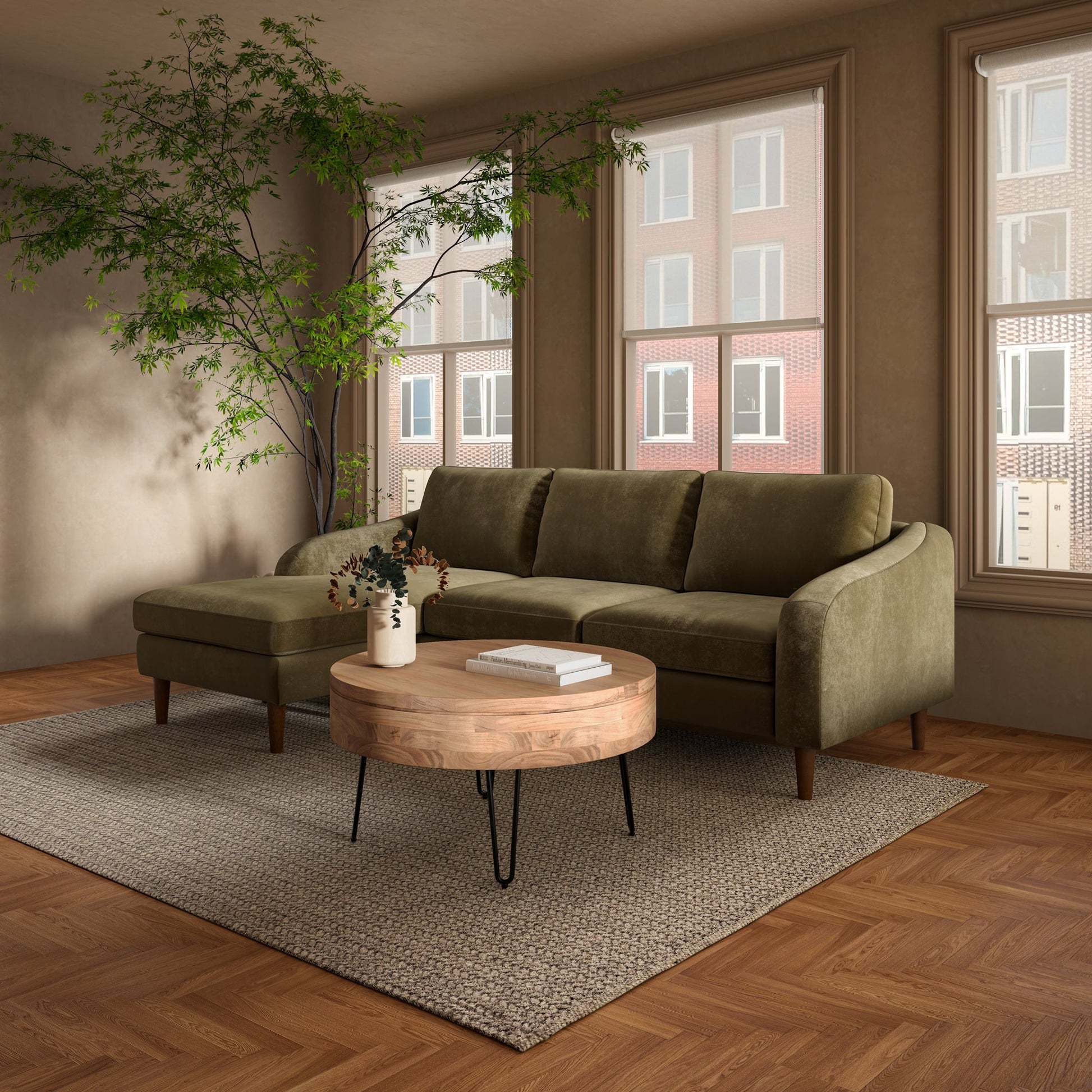 Privado Natural Storage Coffee Table - Ornate Home