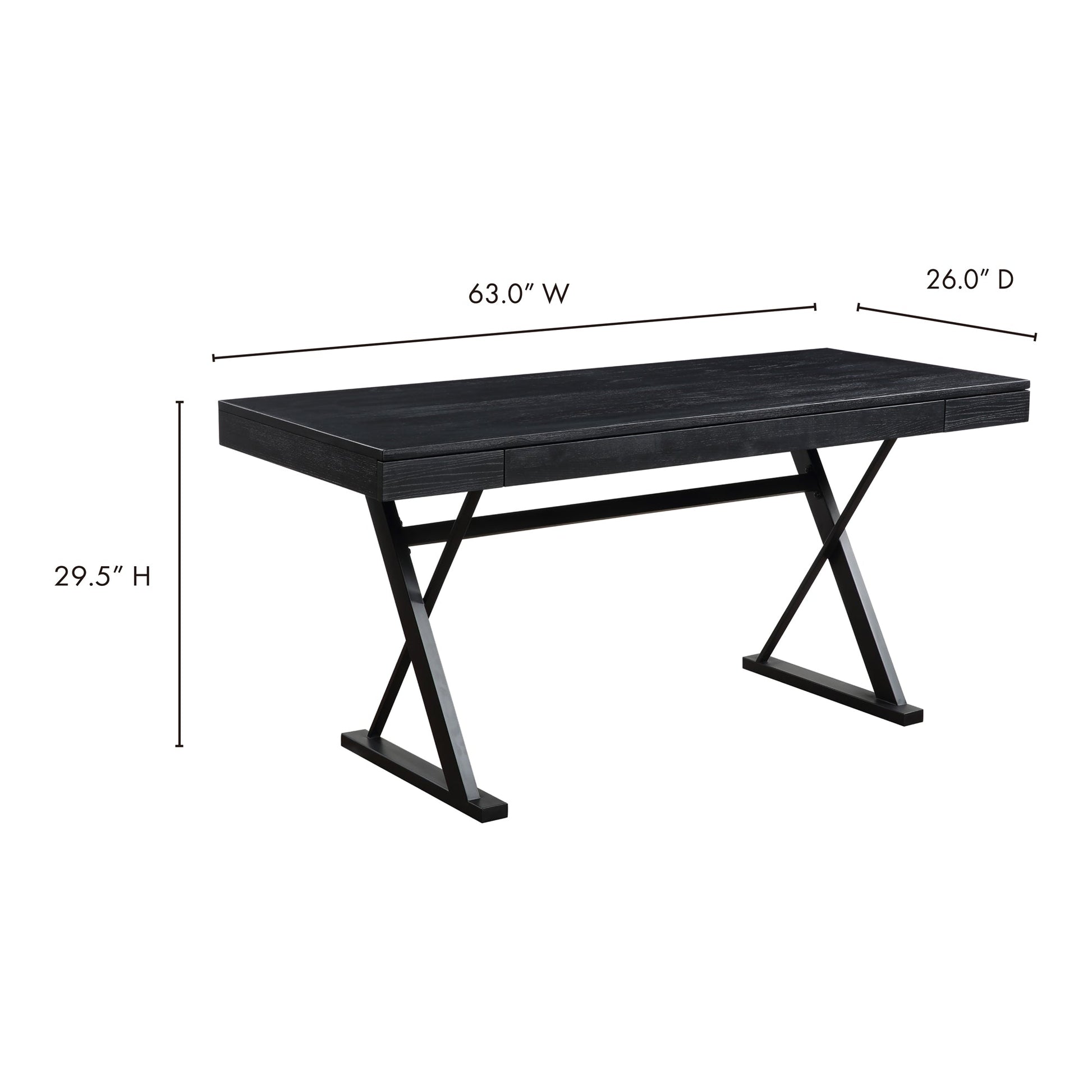 Profecto Black Desk - Ornate Home