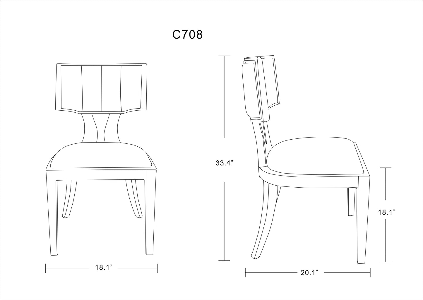 Pulitzer Dining Chair (Set of Two) in Silver and Walnut - Ornate Home