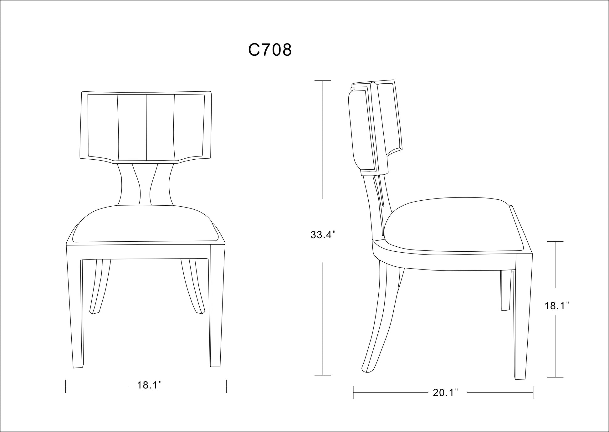 Pulitzer Dining Chair (Set of Two) in Silver and Walnut - Ornate Home