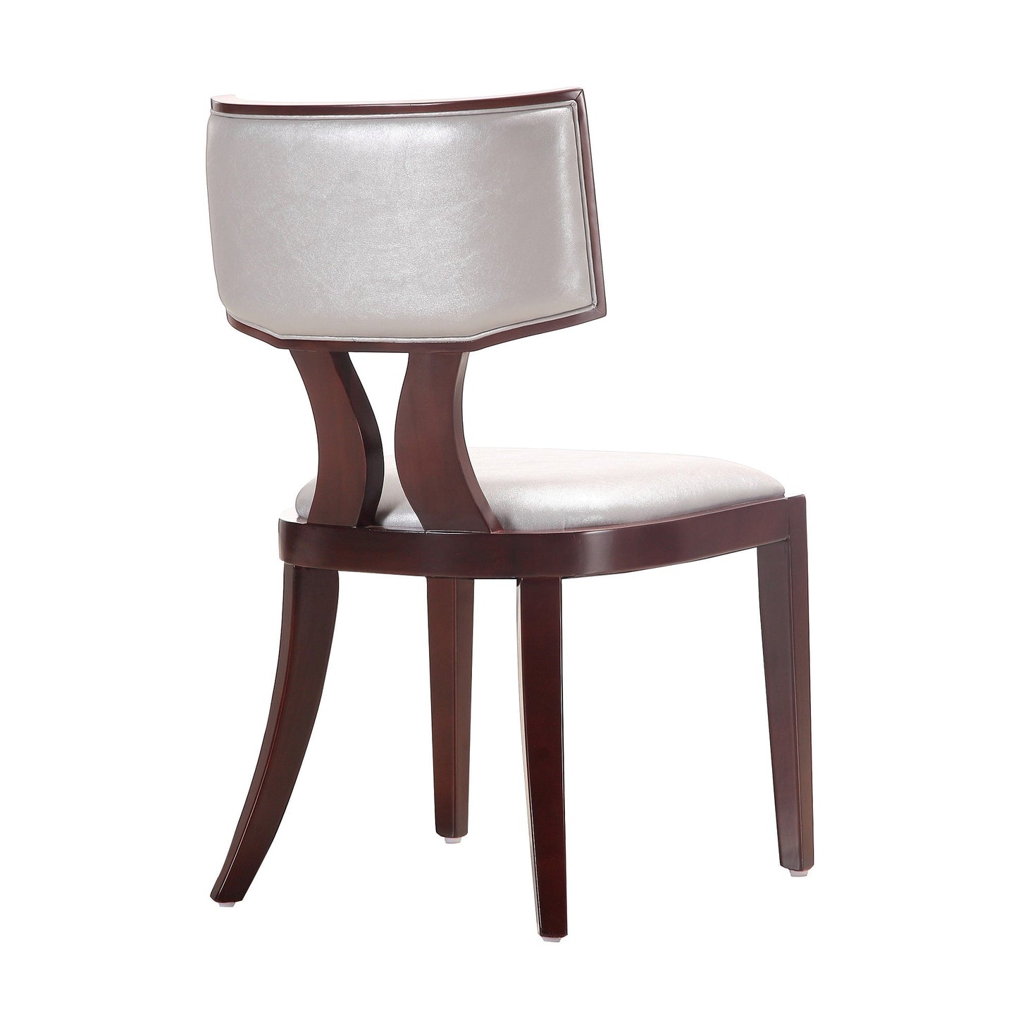 Pulitzer Dining Chair (Set of Two) in Silver and Walnut - Ornate Home