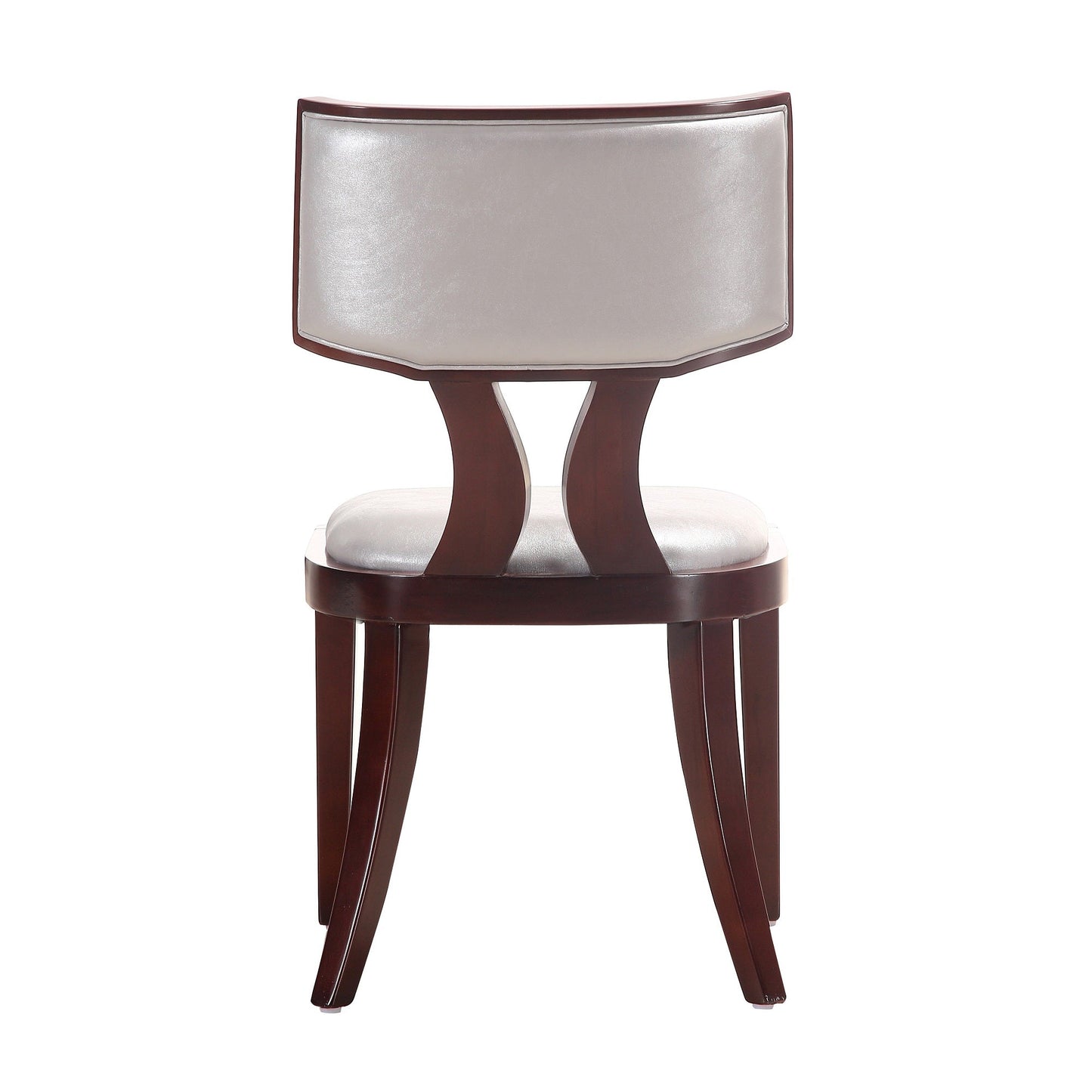 Pulitzer Dining Chair (Set of Two) in Silver and Walnut - Ornate Home