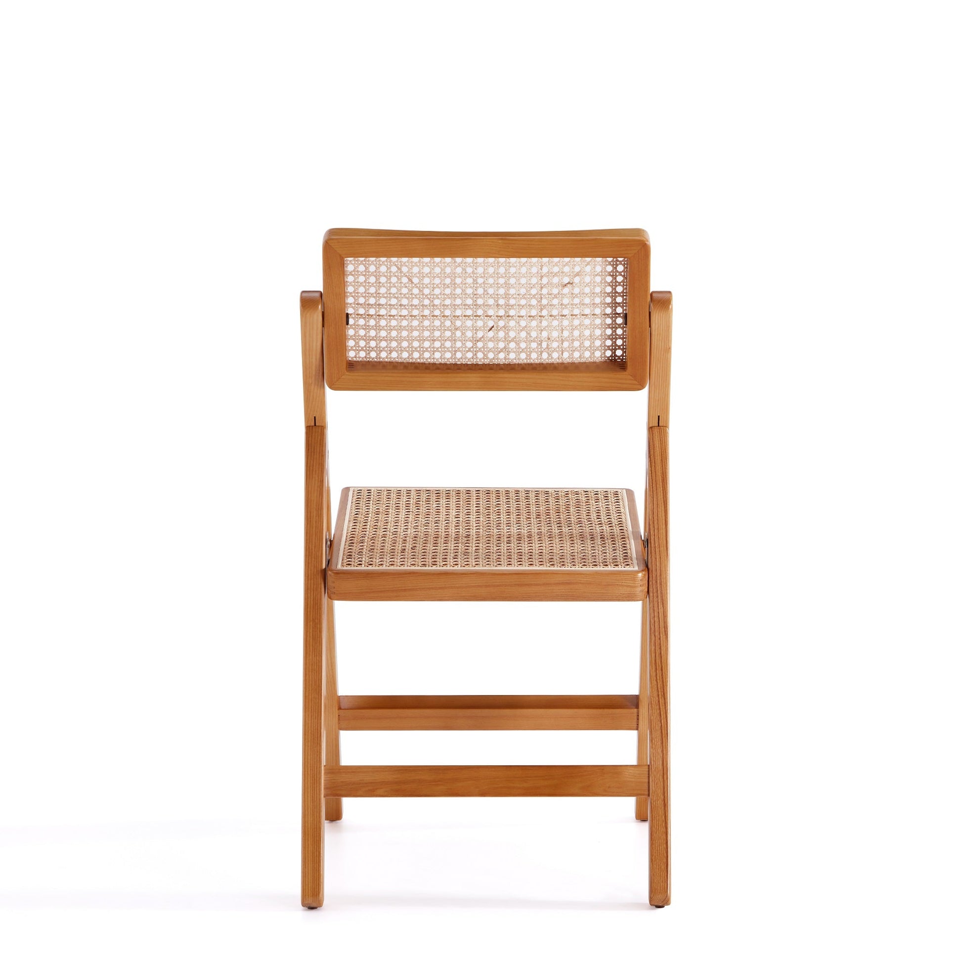 Pullman Folding Dining Chair in Nature Cane (set of 2) - Ornate Home