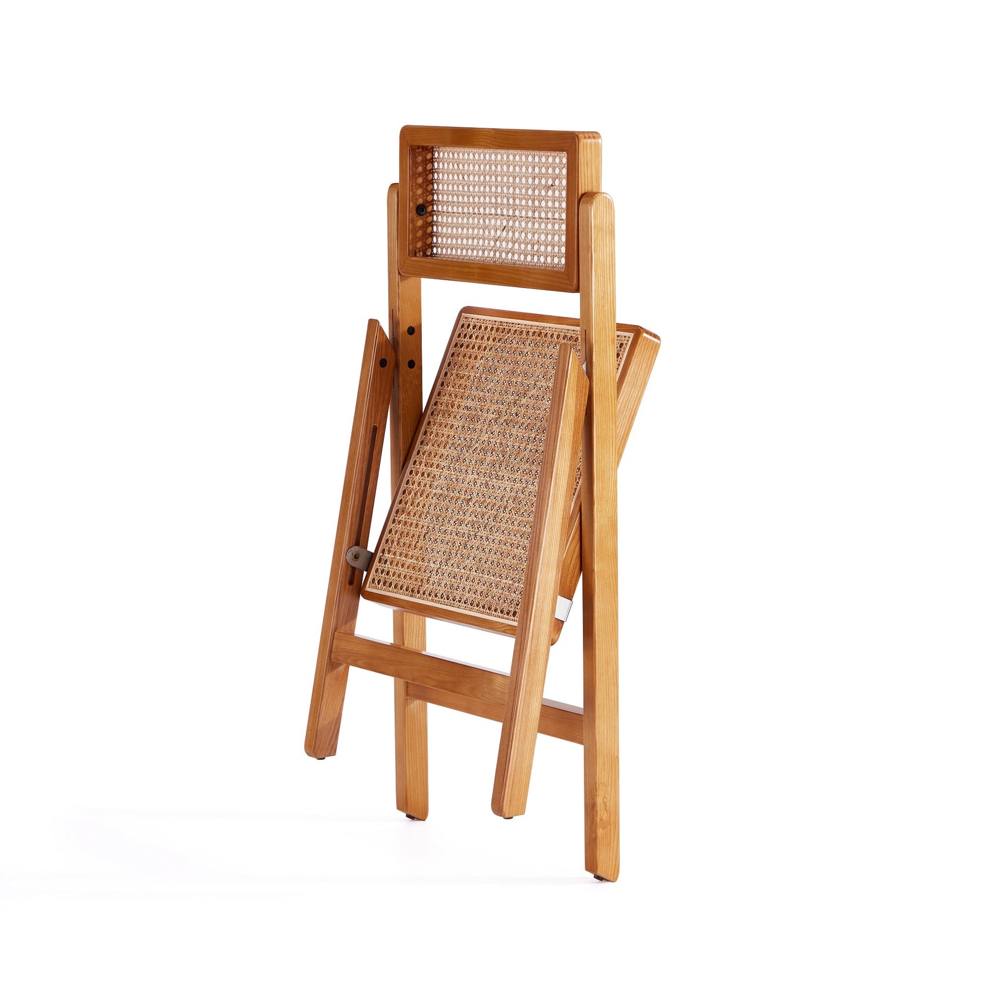 Pullman Folding Dining Chair in Nature Cane (set of 4) - Ornate Home