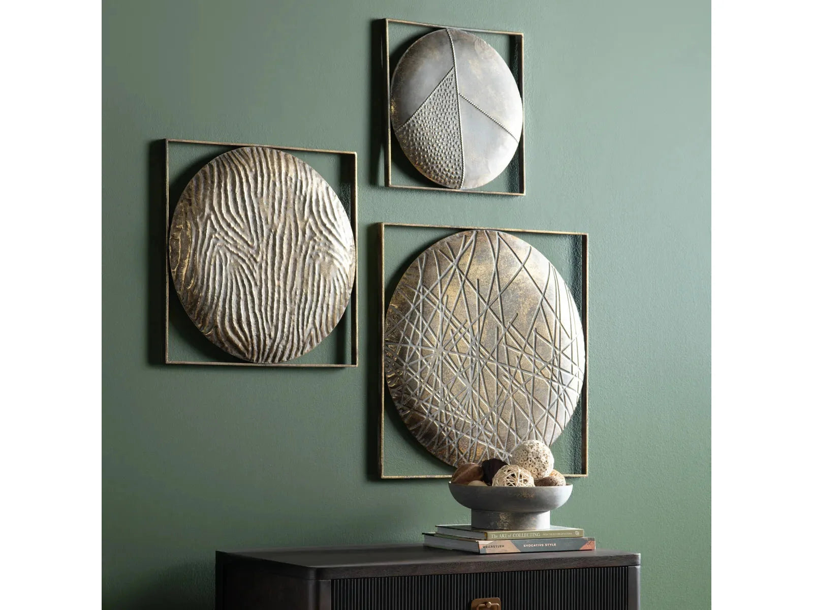 Quest Bronze/Gray Wall Decor (Set Of 3) - Ornate Home