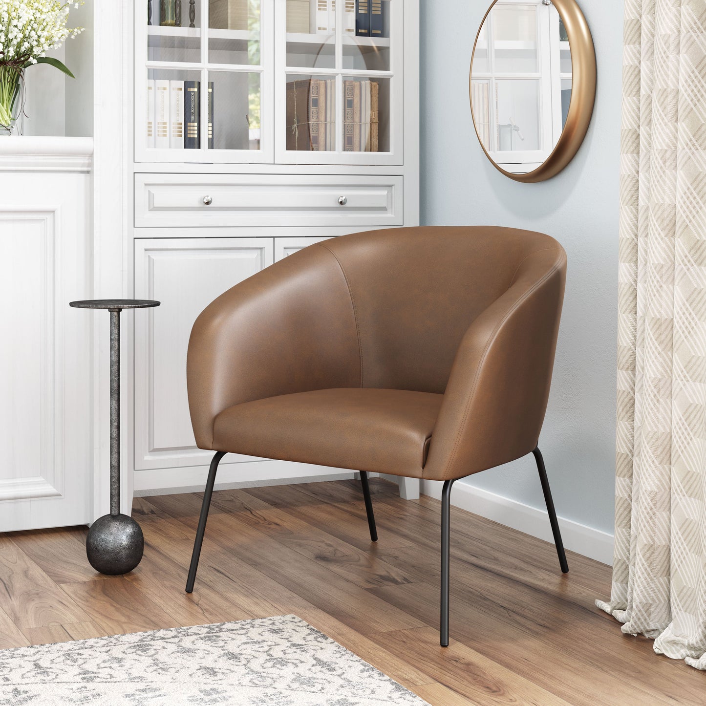 Quinten Vintage Brown Accent Chair - Ornate Home