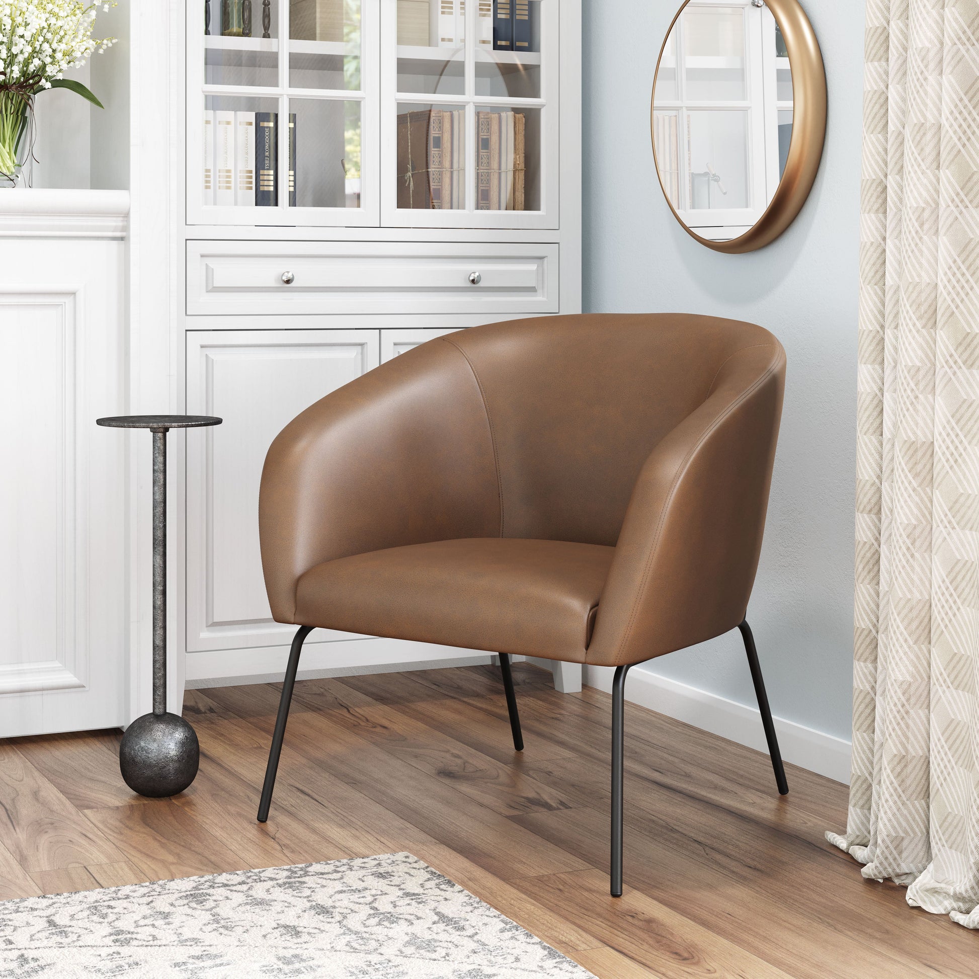 Quinten Vintage Brown Accent Chair - Ornate Home
