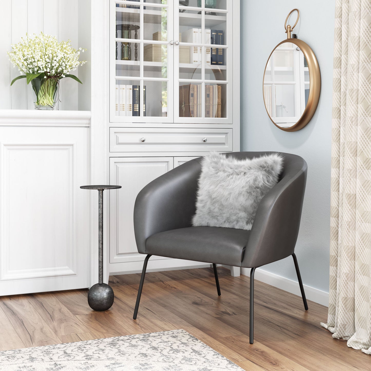 Quinten Vintage Gray Accent Chair - Ornate Home