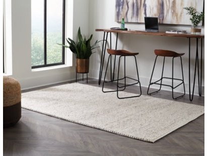 Jossick Cream/Gray Large Rug - Ornate Home