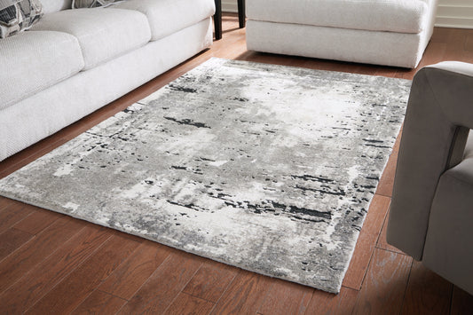 Aworley Gray/White 5' x 7' Rug